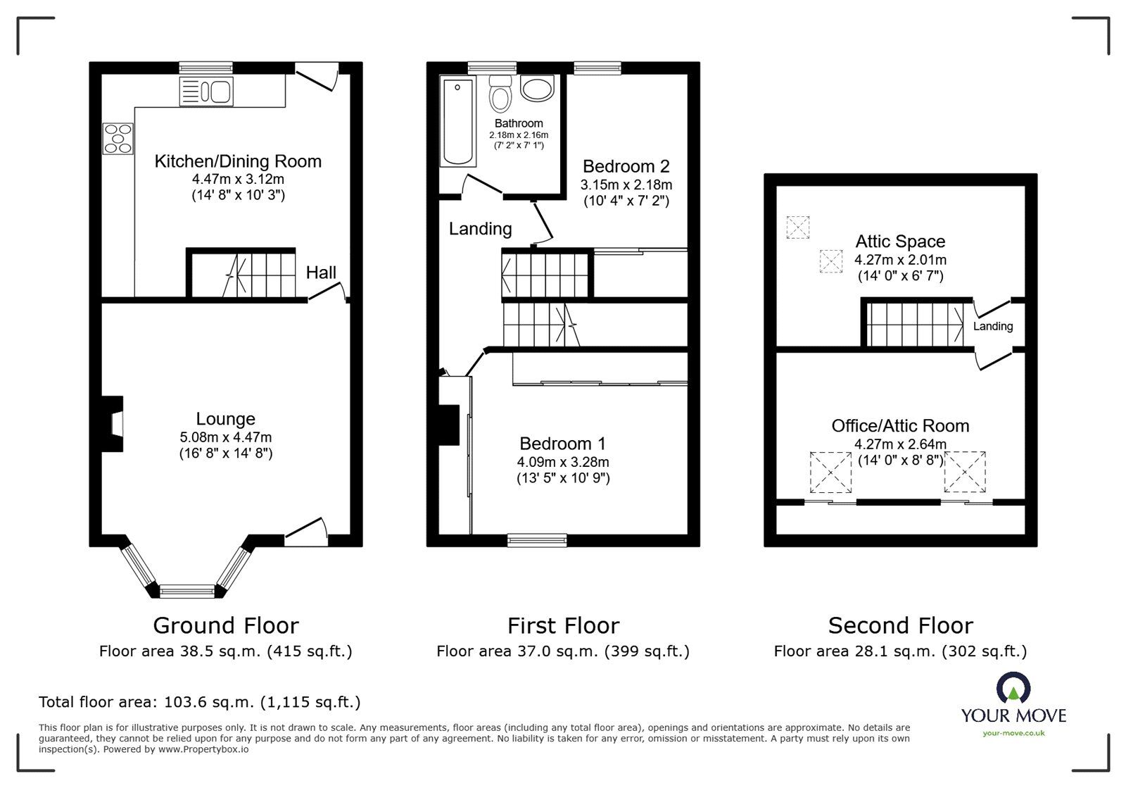 Floorplan of 4 bedroom House for sale, Astbury Street, Radcliffe, Greater Manchester, M26