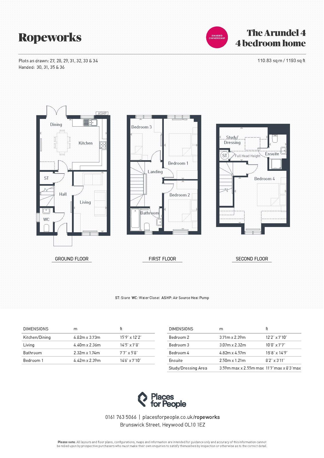 Floorplan of 4 bedroom End Terrace House for sale, Ropemakers Way, Heywood, Greater Manchester, OL10