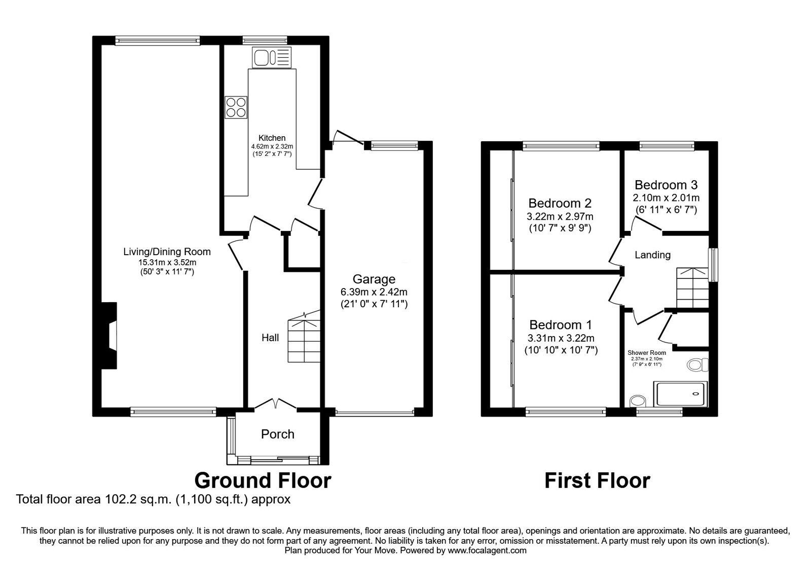 Floorplan of 3 bedroom Semi Detached House for sale, Edgemoor Close, Radcliffe, Greater Manchester, M26