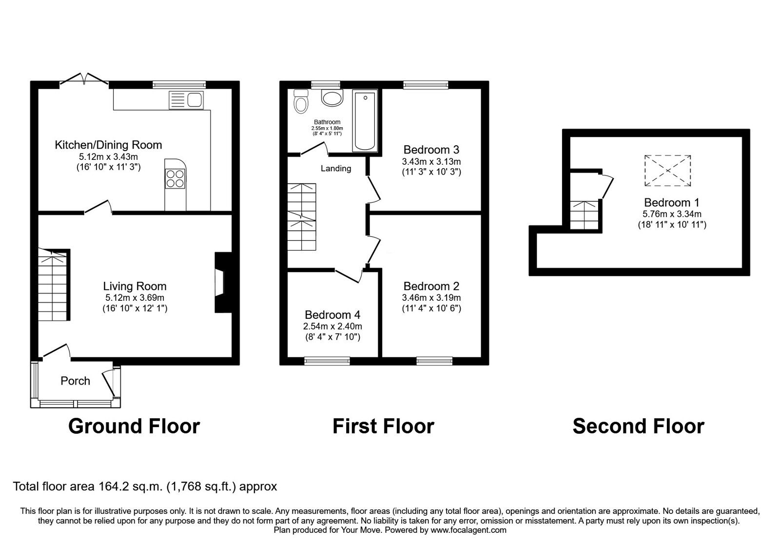 Floorplan of 3 bedroom End Terrace House for sale, Polefield Hall Road, Prestwich, Greater Manchester, M25