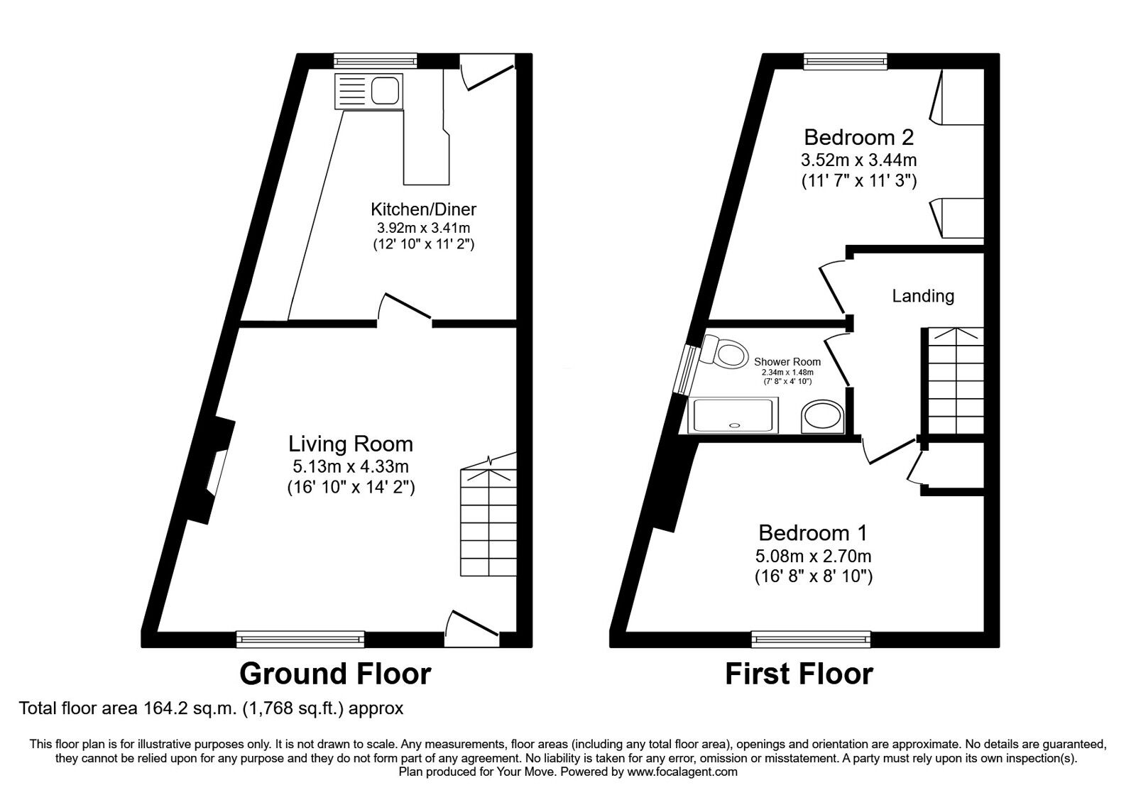 Floorplan of 2 bedroom End Terrace House for sale, William Street, Radcliffe, Greater Manchester, M26