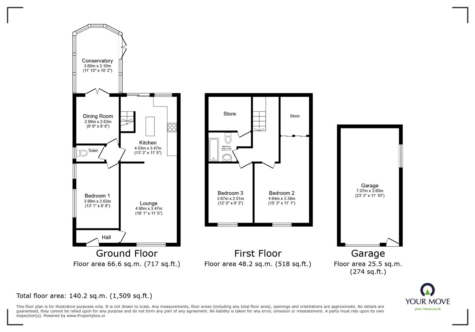 Floorplan of 3 bedroom Semi Detached Bungalow for sale, Affleck Avenue, Radcliffe, Greater Manchester, M26