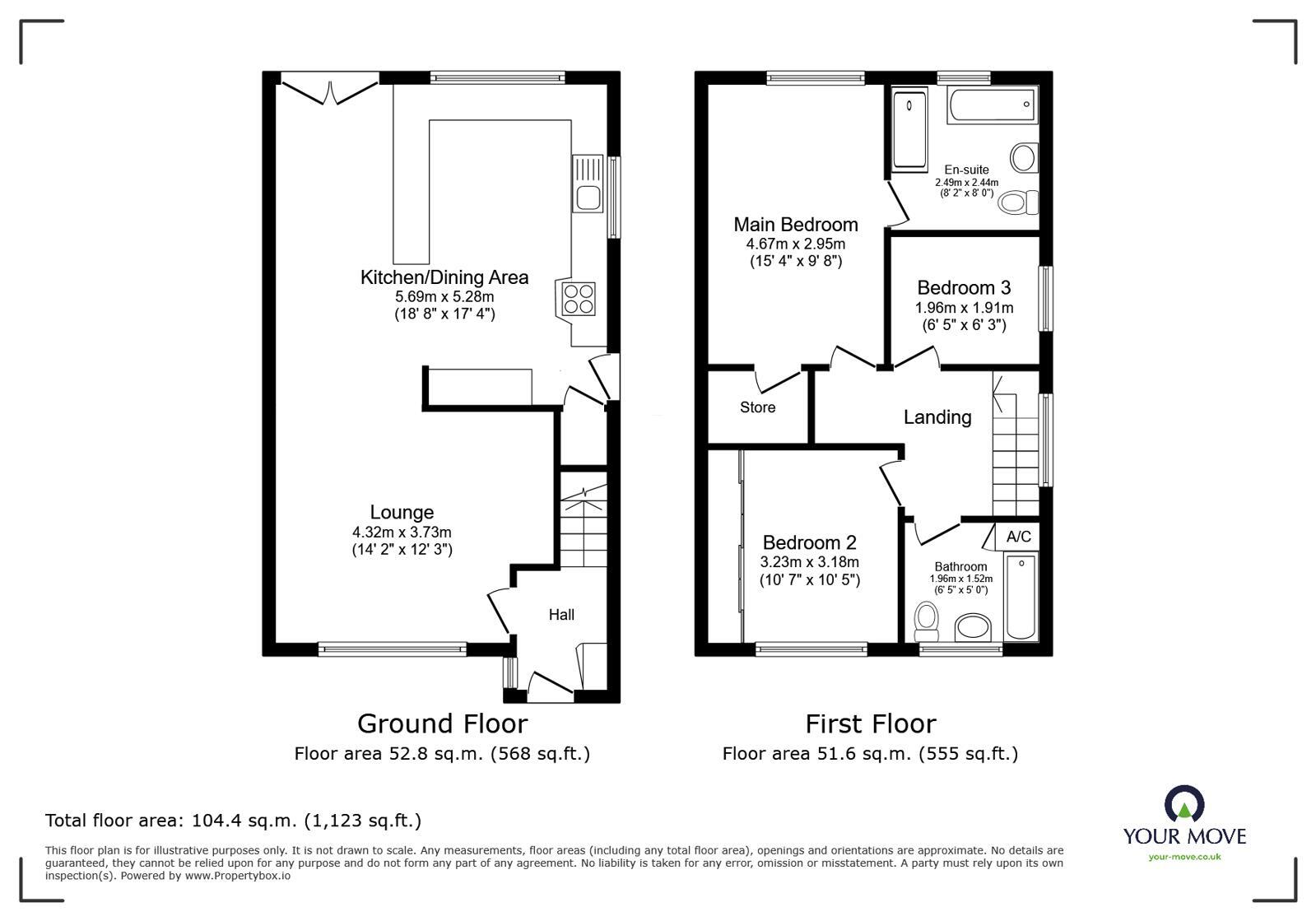 Floorplan of 3 bedroom Detached House for sale, Limefield Road, Radcliffe, Greater Manchester, M26