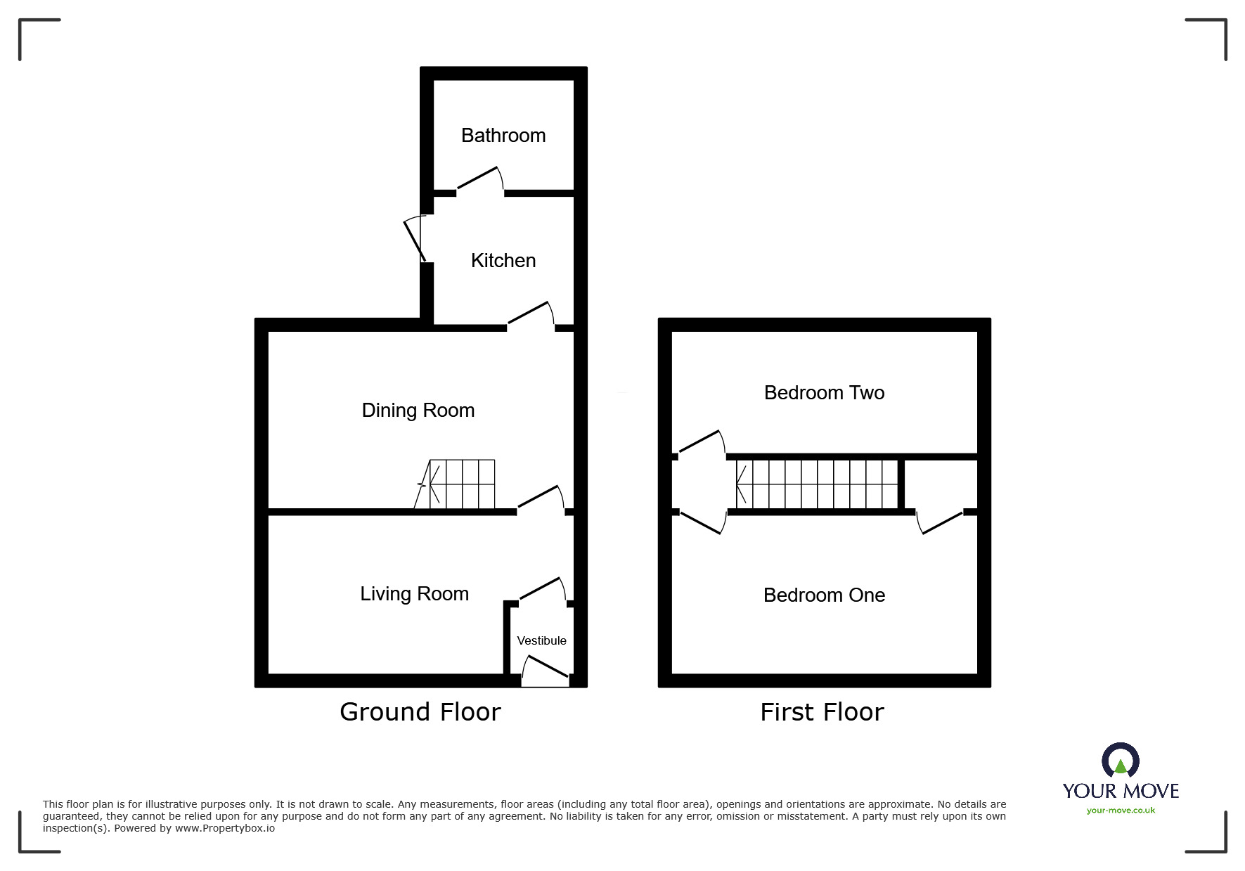 Floorplan of 2 bedroom Mid Terrace House for sale, Manchester Old Road, Bury, Greater Manchester, BL9