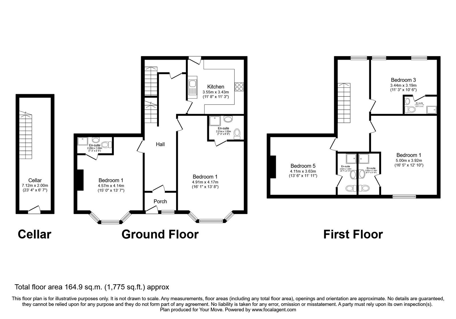 Floorplan of 5 bedroom End Terrace House for sale, Church Street, Little Lever, Greater Manchester, BL3