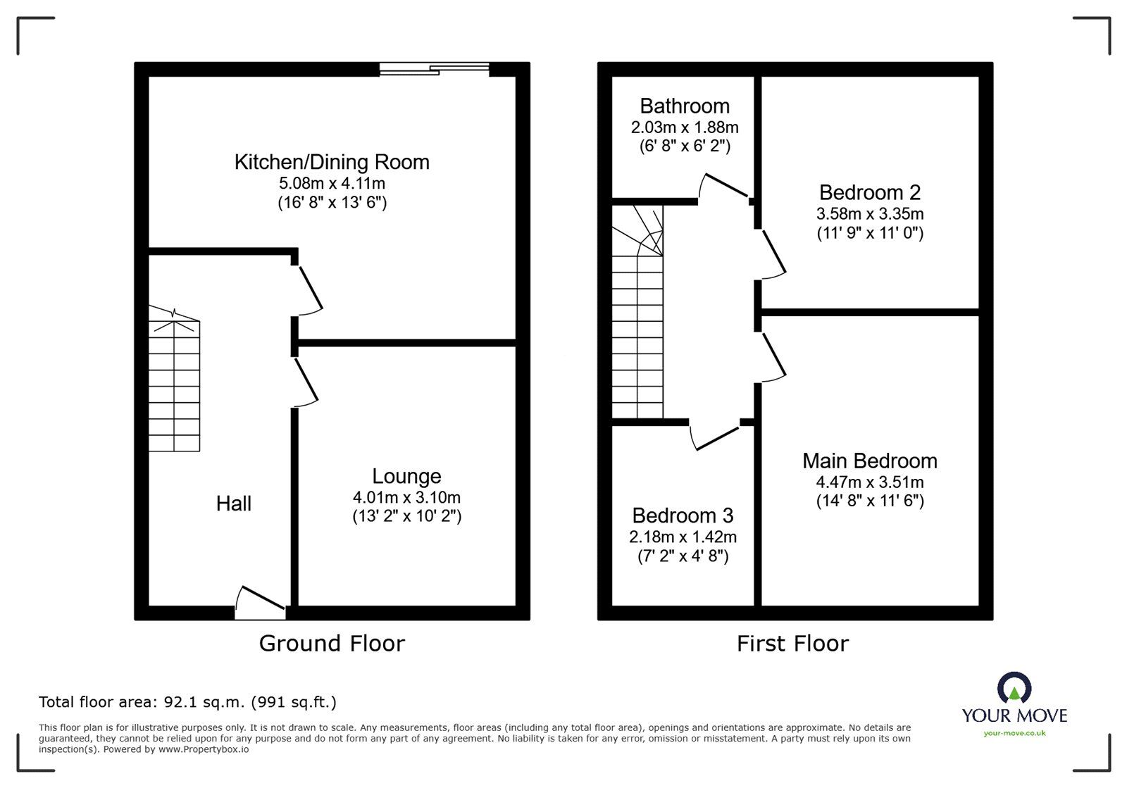 Floorplan of 3 bedroom Semi Detached House to rent, Duckworth Road, Prestwich, Greater Manchester, M25