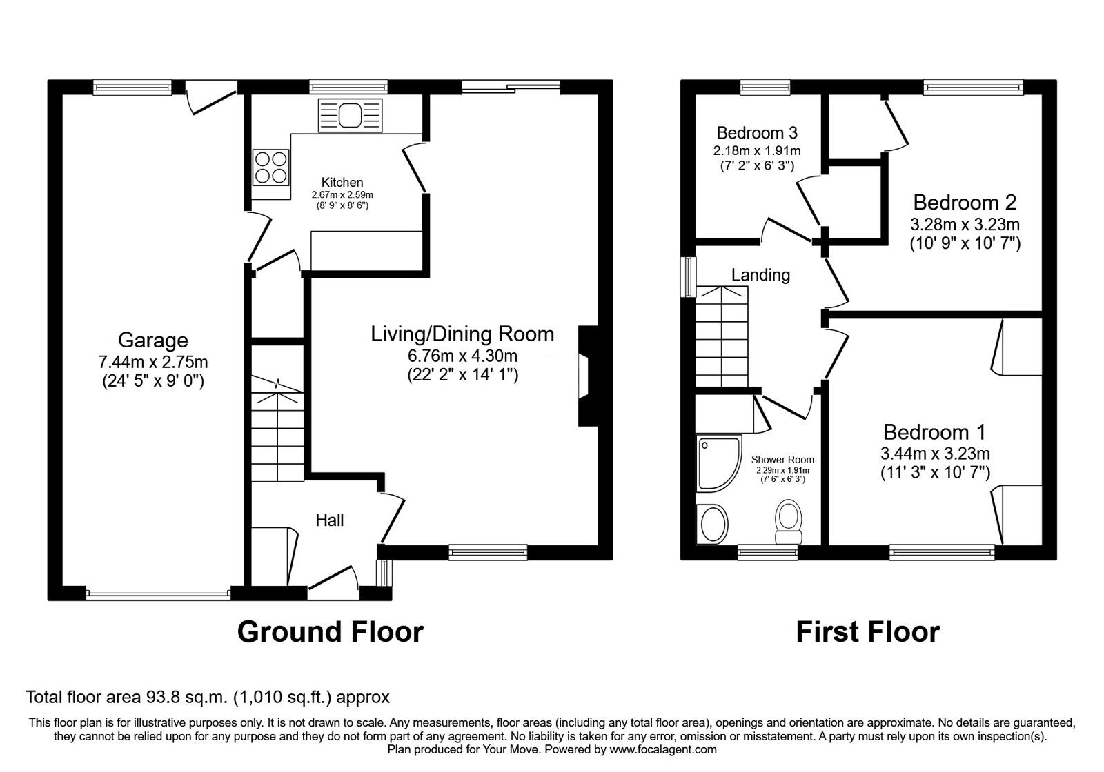 Floorplan of 3 bedroom Semi Detached House for sale, Far Hey Close, Radcliffe, Greater Manchester, M26