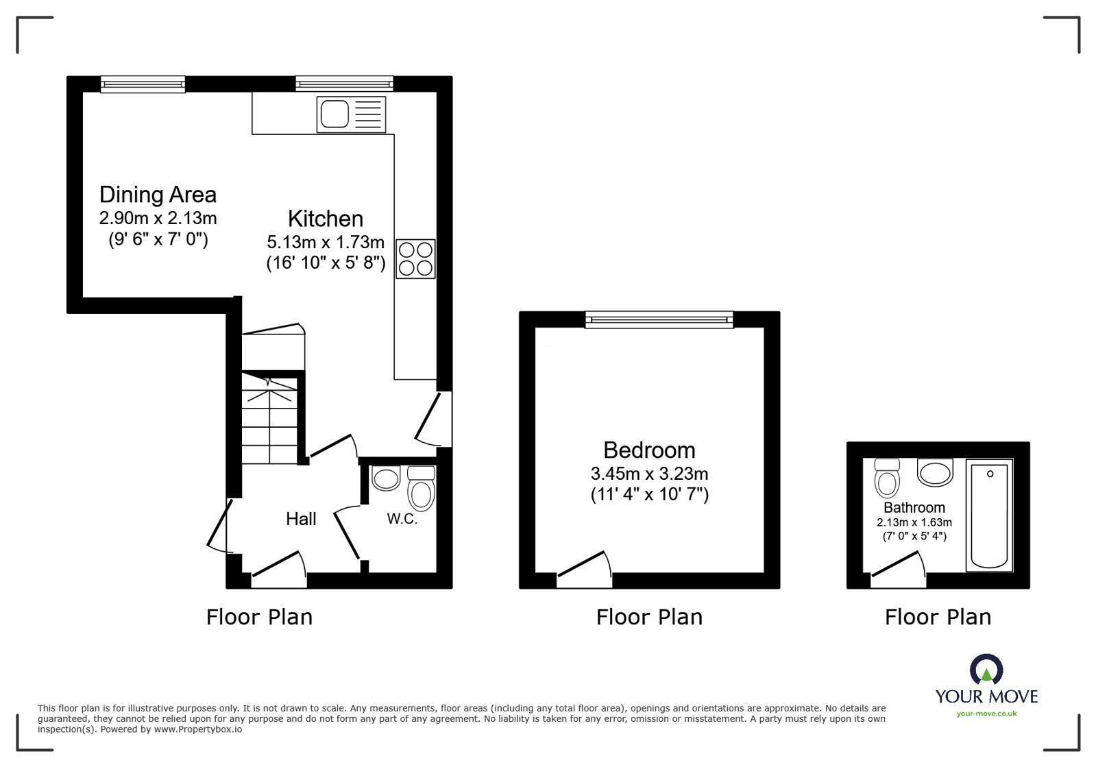 Floorplan of 1 bedroom Property to rent, Heathfield Road, Whitefield, Greater Manchester, M45