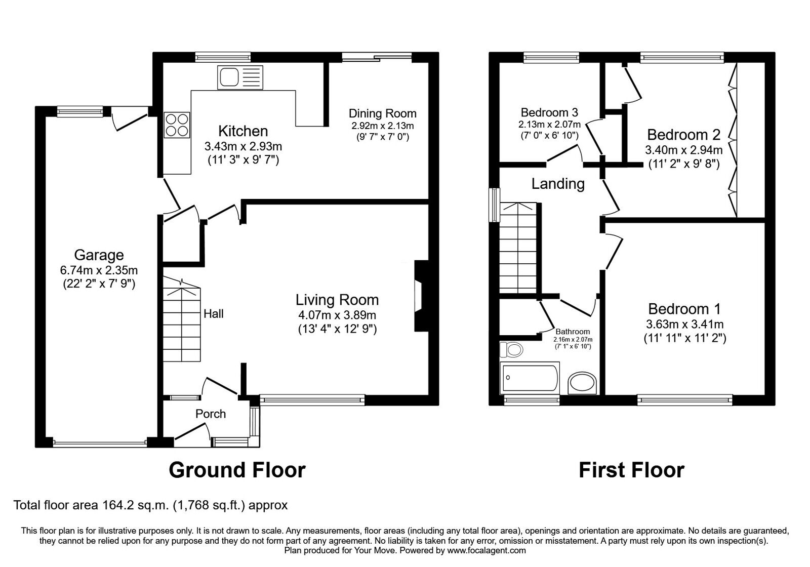 Floorplan of 3 bedroom Semi Detached House for sale, Winston Close, Radcliffe, Greater Manchester, M26