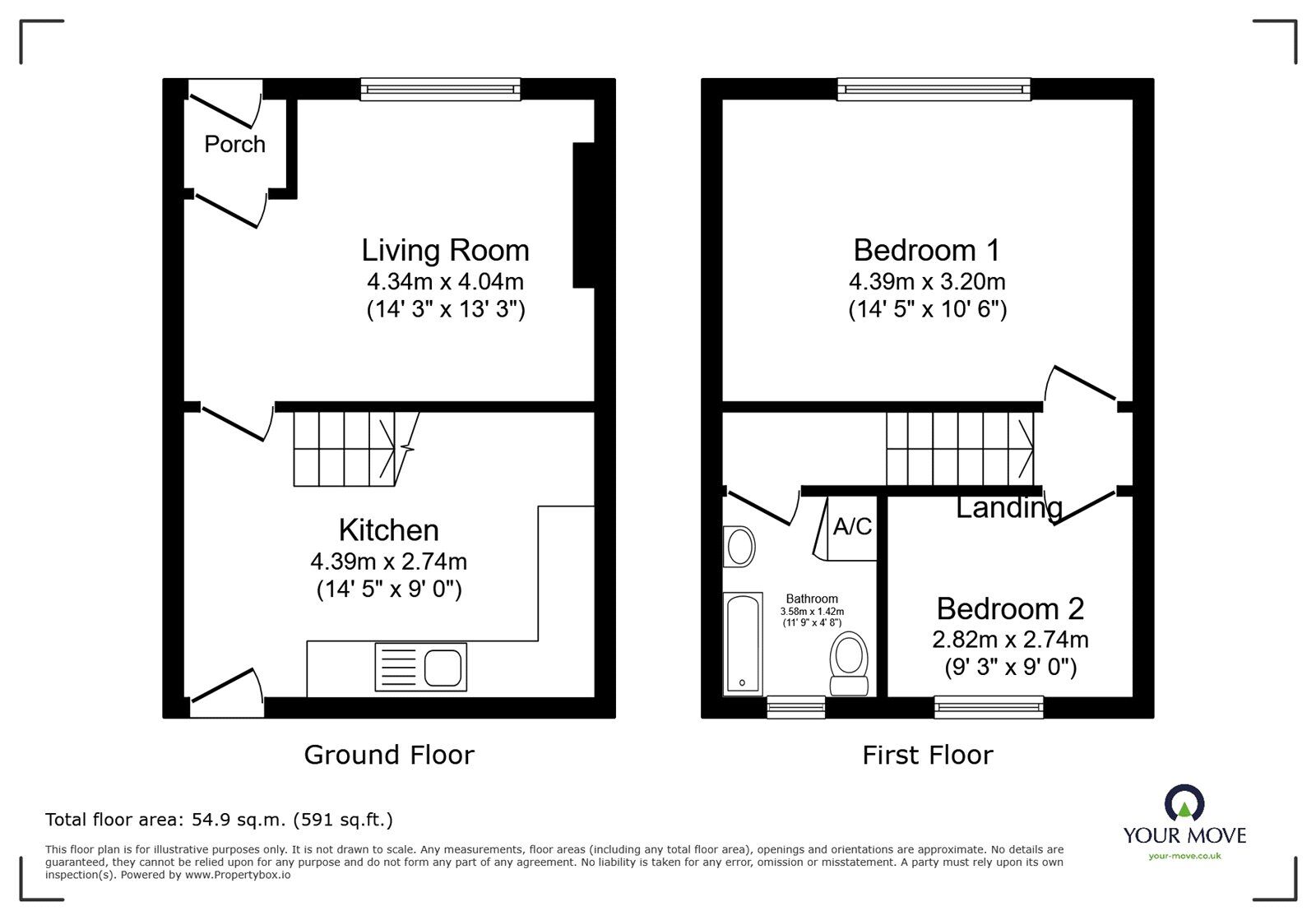 Floorplan of 2 bedroom Mid Terrace House for sale, Bright Street, Radcliffe, Greater Manchester, M26