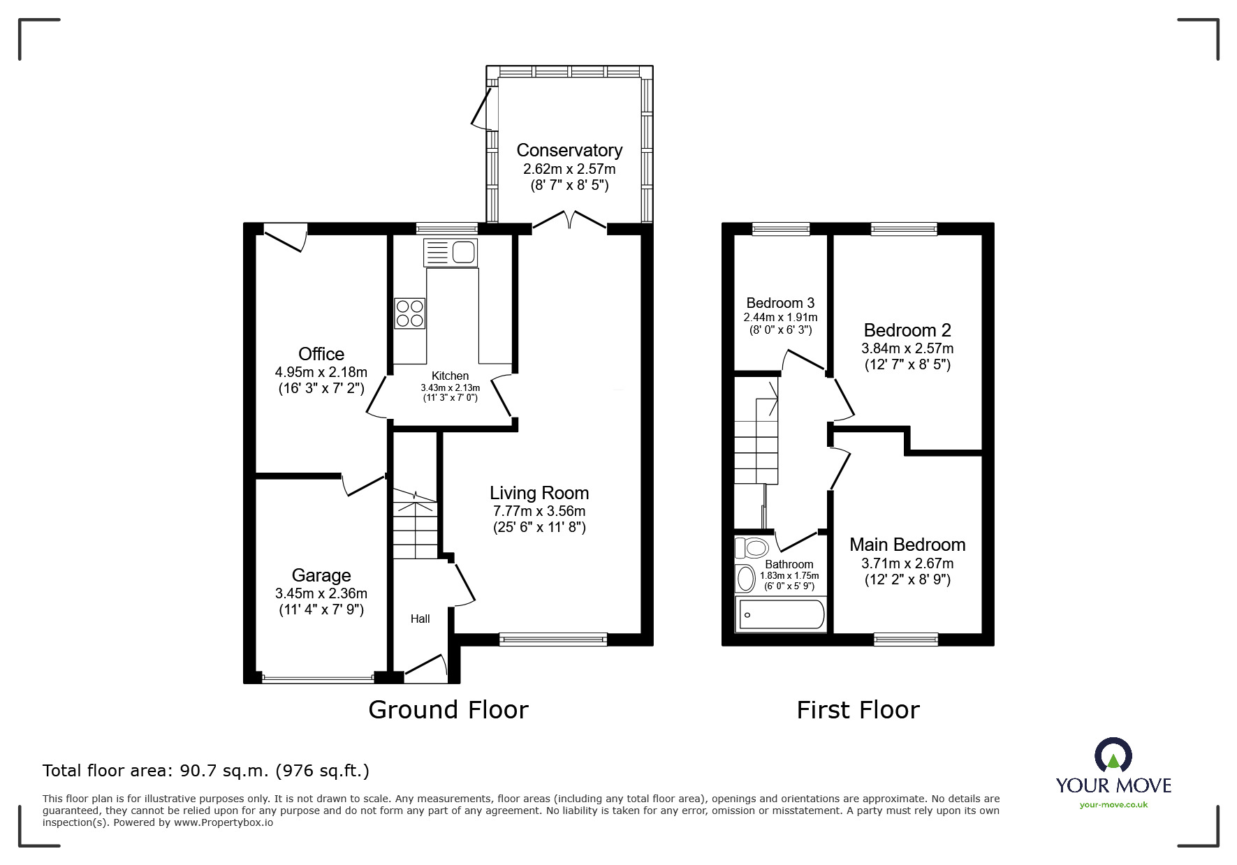 Floorplan of 3 bedroom Semi Detached House for sale, Somerton Road, Bolton, Greater Manchester, BL2
