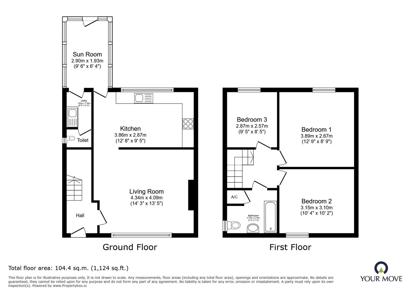 Floorplan of 3 bedroom Semi Detached House for sale, Hoyle Street, Radcliffe, Greater Manchester, M26