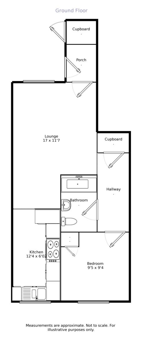 Floorplan of 1 bedroom  Flat to rent, Goodall Close, Gillingham, Kent, ME8
