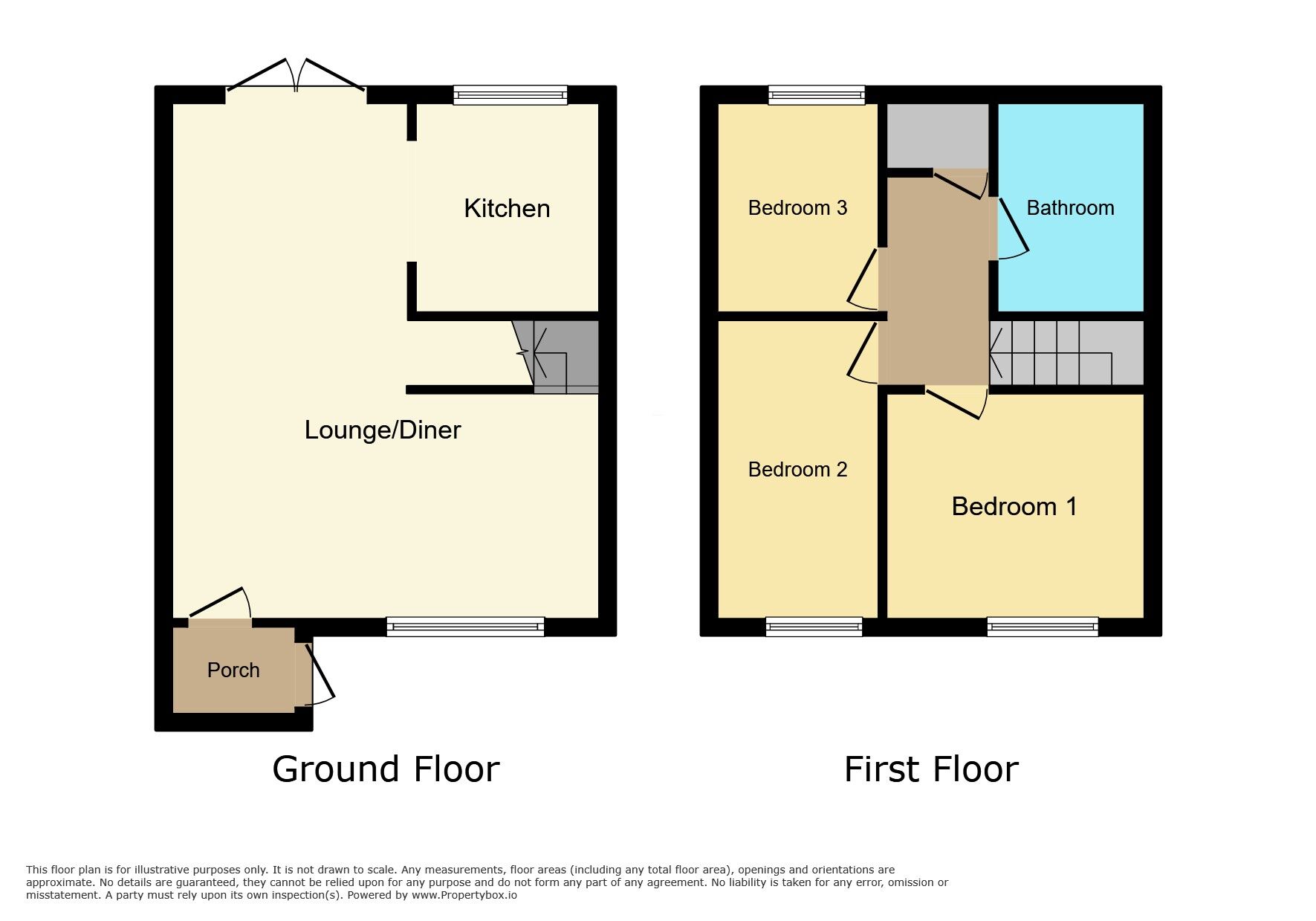 Floorplan of 3 bedroom Mid Terrace House for sale, Walsingham Close, Gillingham, Kent, ME8