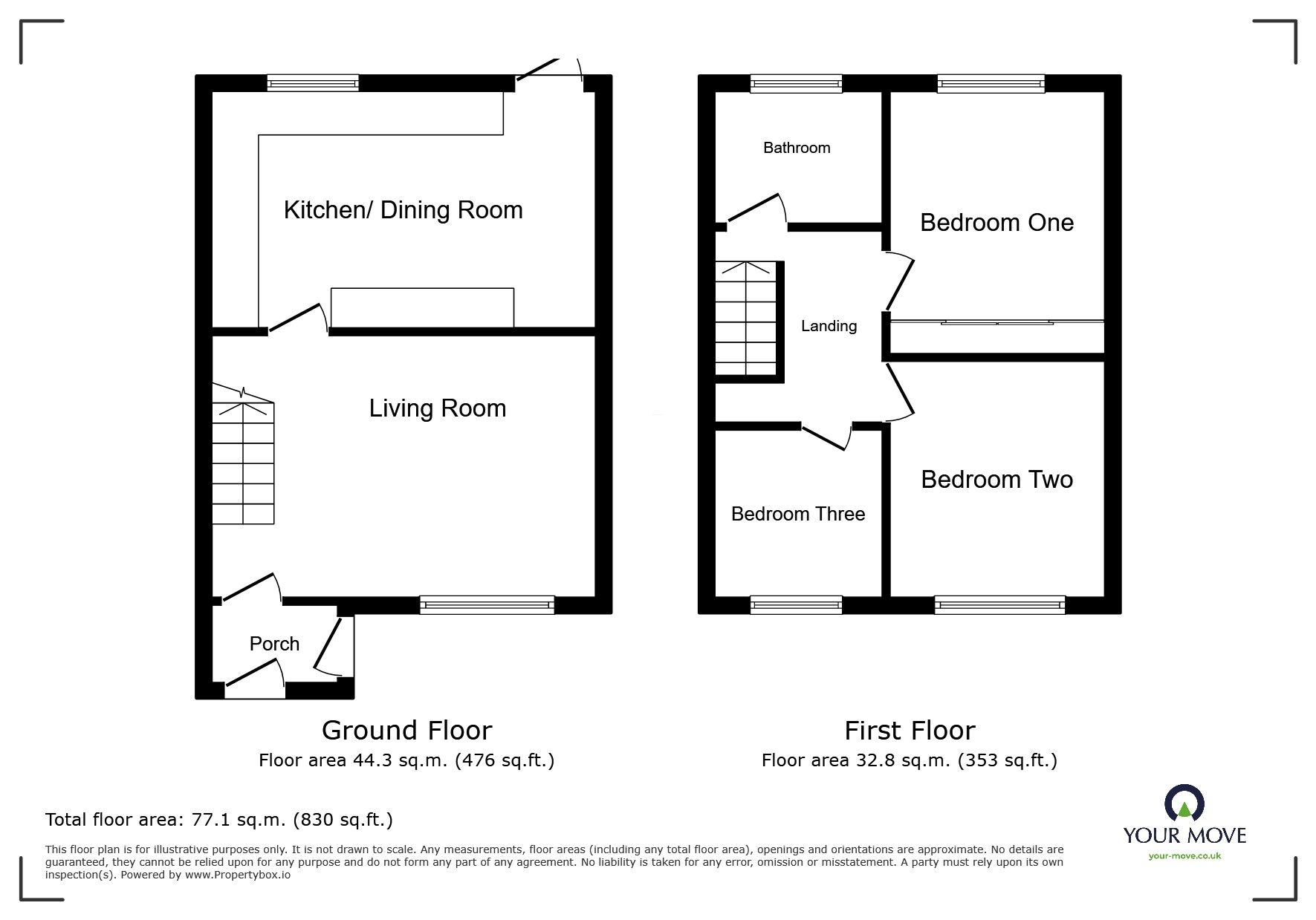 Floorplan of 3 bedroom Mid Terrace House for sale, Style Close, Gillingham, Kent, ME8