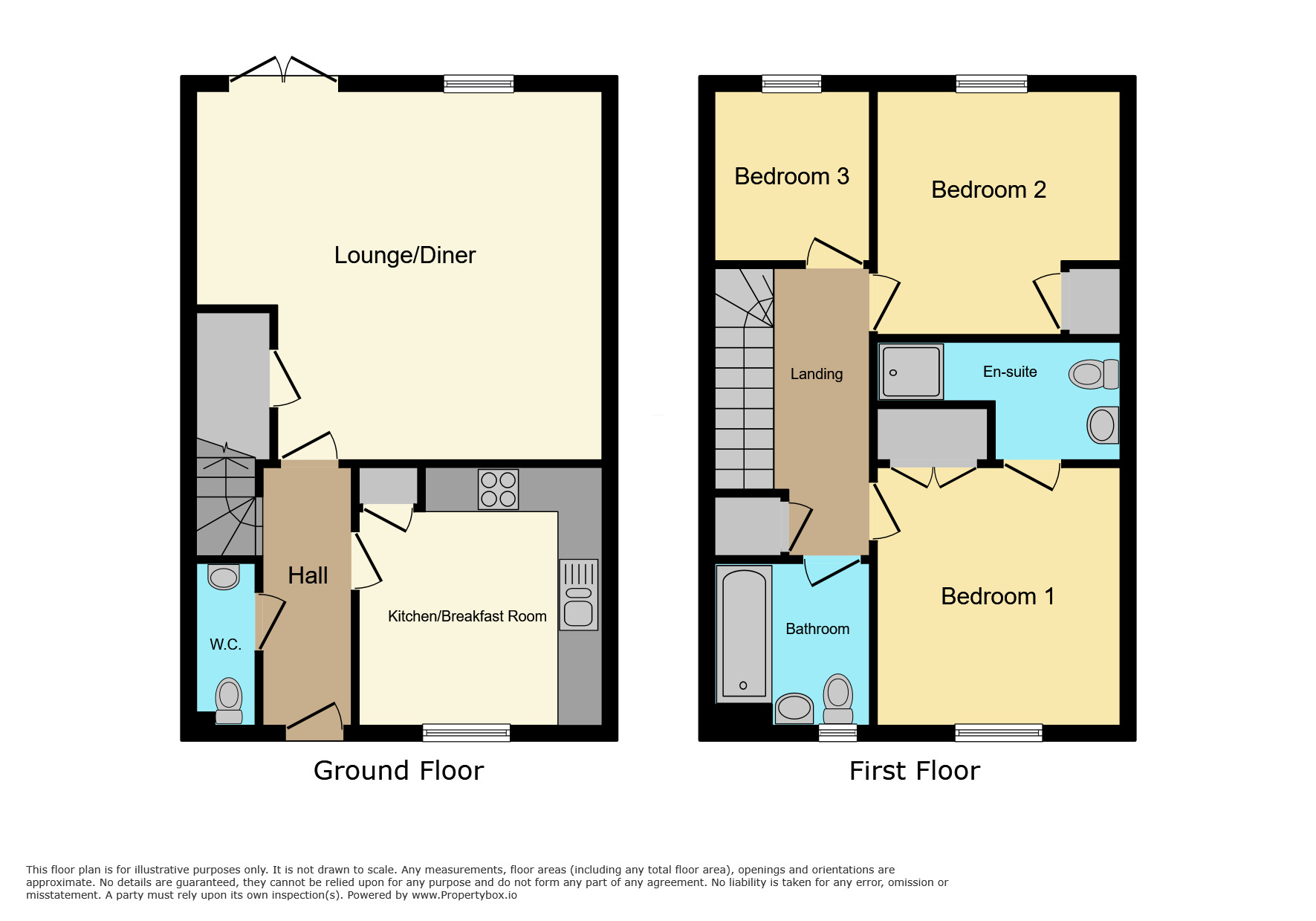 Floorplan of 3 bedroom End Terrace House for sale, Conqueror Drive, Gillingham, Kent, ME7