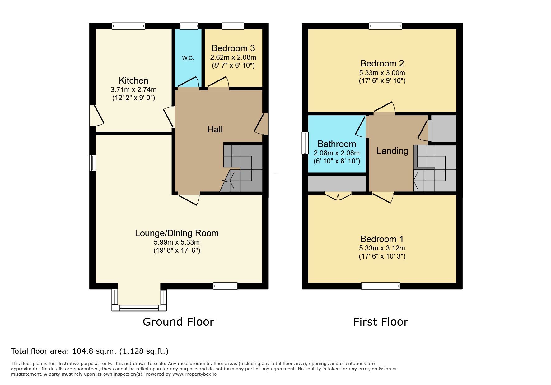 Floorplan of 3 bedroom Detached House for sale, Wigmore Road, Gillingham, Kent, ME8