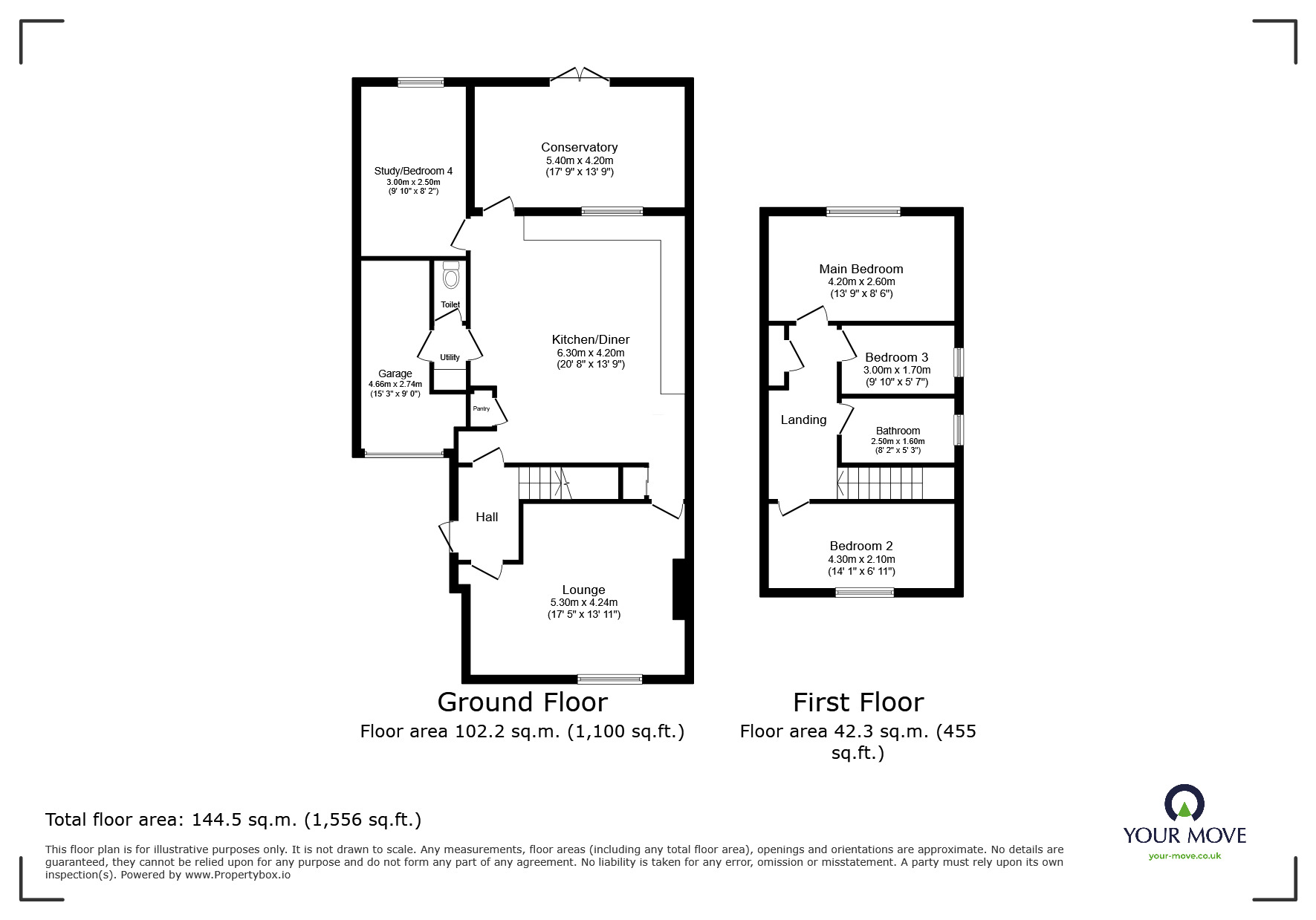 Floorplan of 4 bedroom Semi Detached House for sale, Crosier Court, Upchurch, Kent, ME9