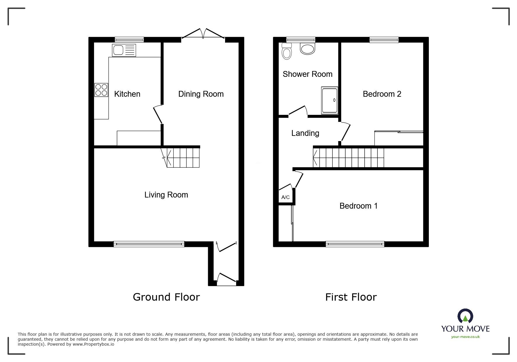 Floorplan of 2 bedroom Mid Terrace House for sale, Thorpe Walk, Gillingham, Kent, ME8