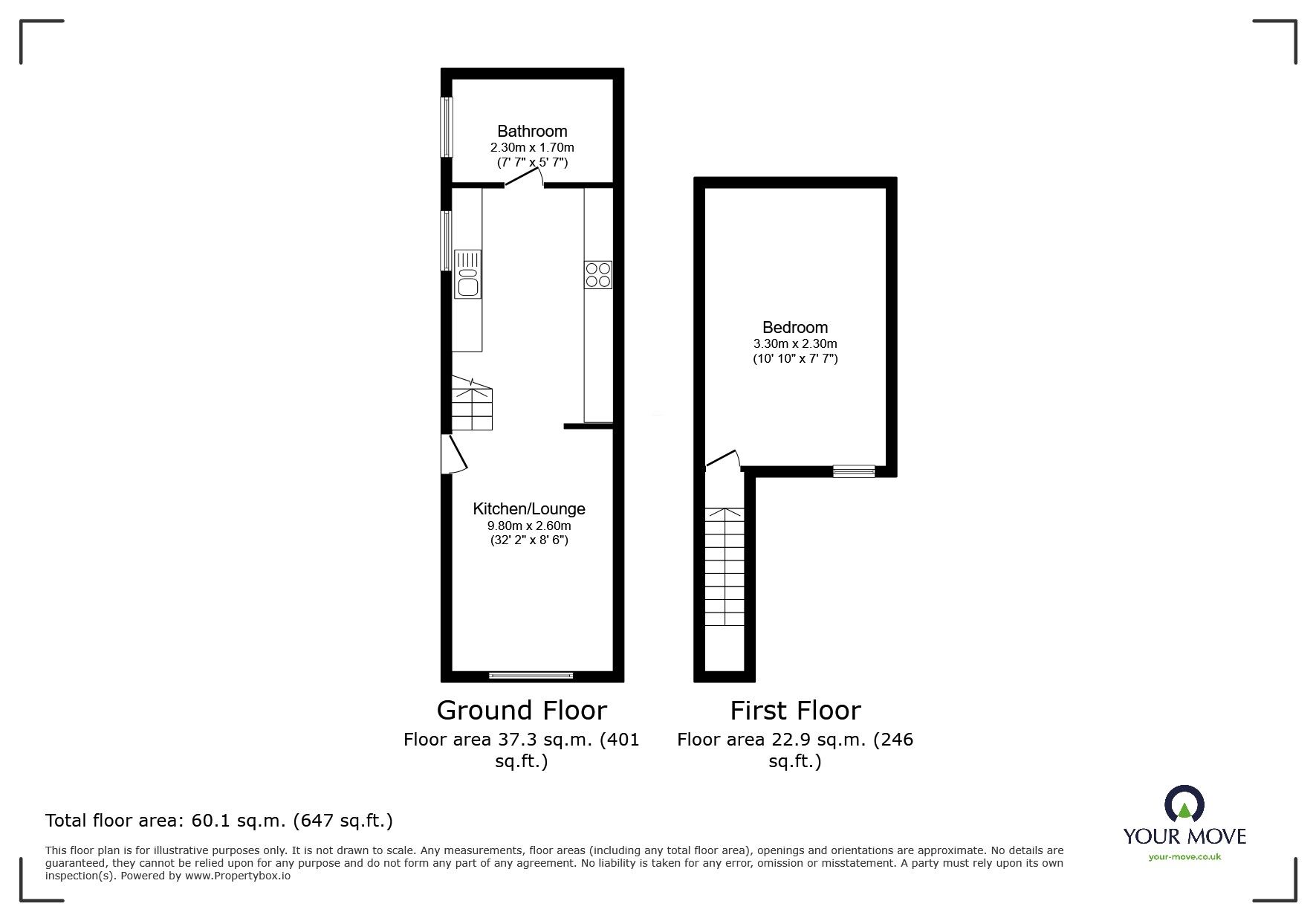 Floorplan of 1 bedroom  Flat for sale, High Street, Rainham, Kent, ME8