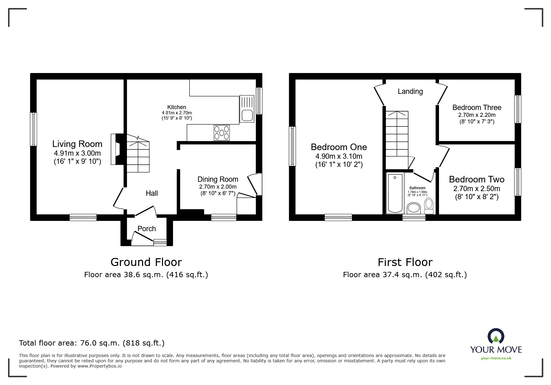 Floorplan of 3 bedroom Semi Detached House for sale, Lower Twydall Lane, Gillingham         Kent, ME8