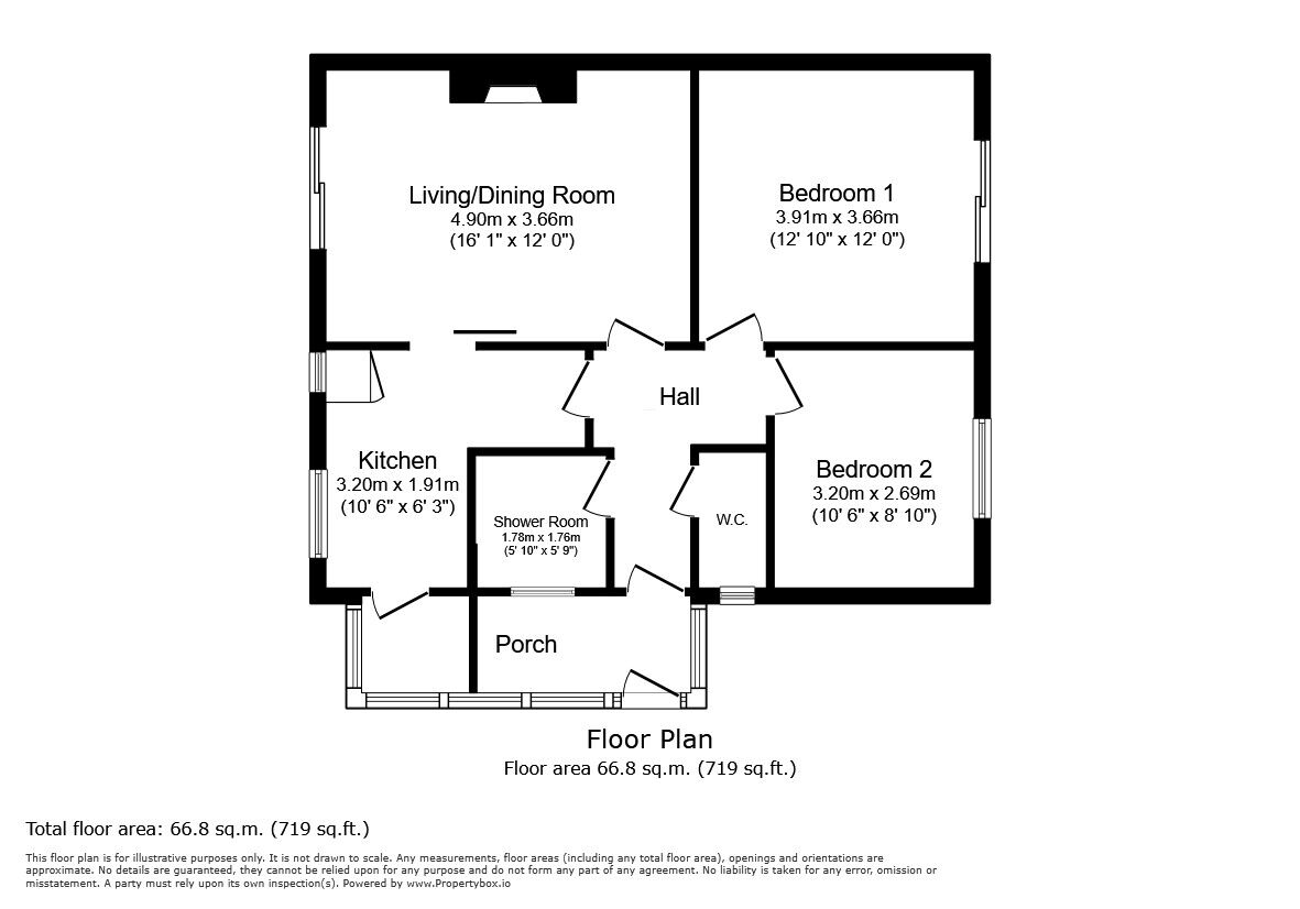 Floorplan of 2 bedroom Semi Detached House for sale, Windermere Drive, Gillingham, Kent, ME8