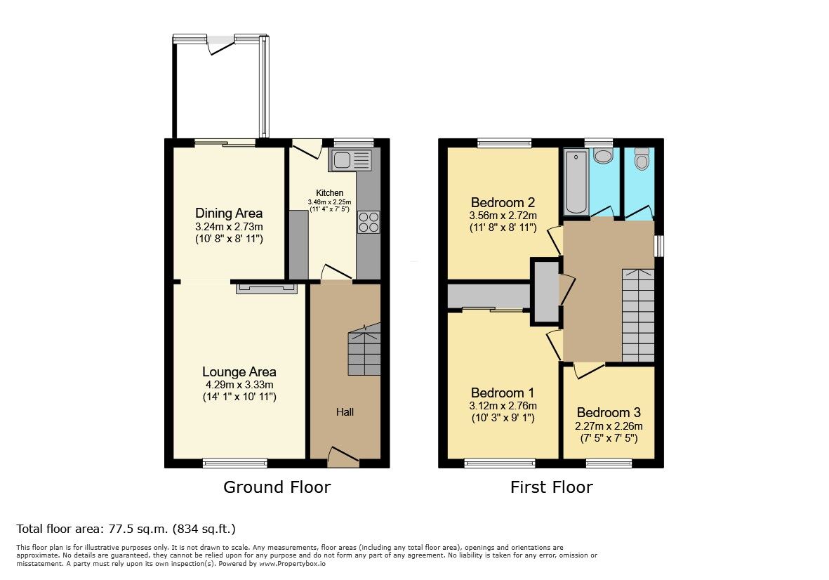 Floorplan of 3 bedroom Mid Terrace House for sale, Hempstead Road, Rainham, Kent, ME7