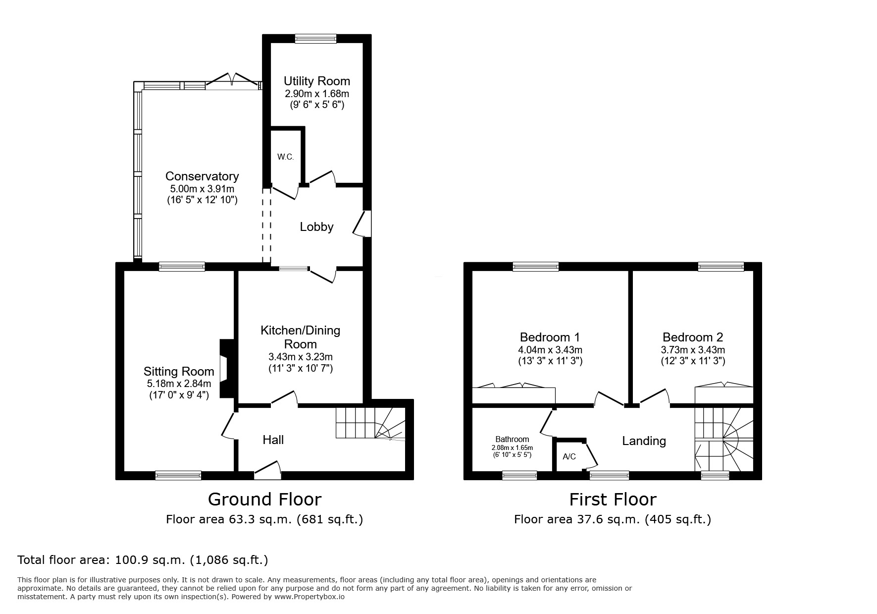 Floorplan of 2 bedroom Mid Terrace House for sale, Lynsted Road, Gillingham, Kent, ME8