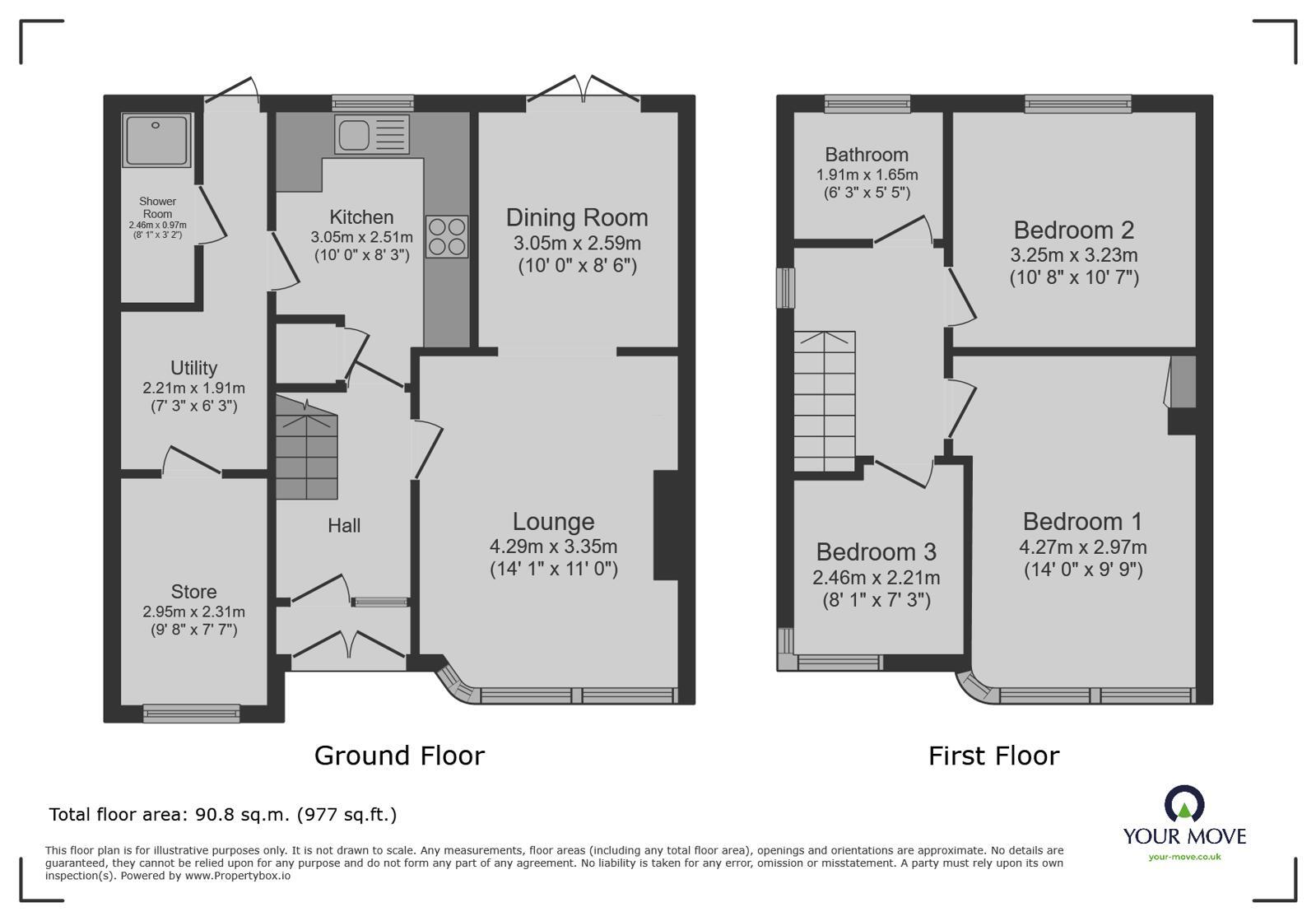 Floorplan of 3 bedroom Semi Detached House for sale, Carlton Crescent, Chatham, Kent, ME5