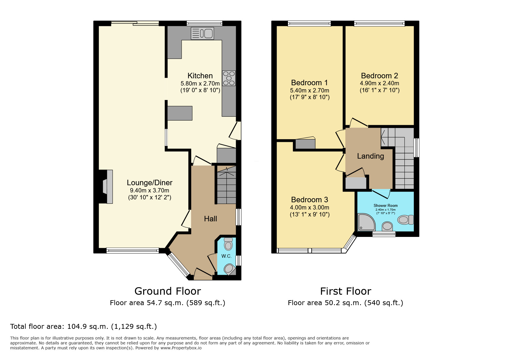 Floorplan of 3 bedroom Semi Detached House for sale, Wigmore Road, Gillingham, Kent, ME8