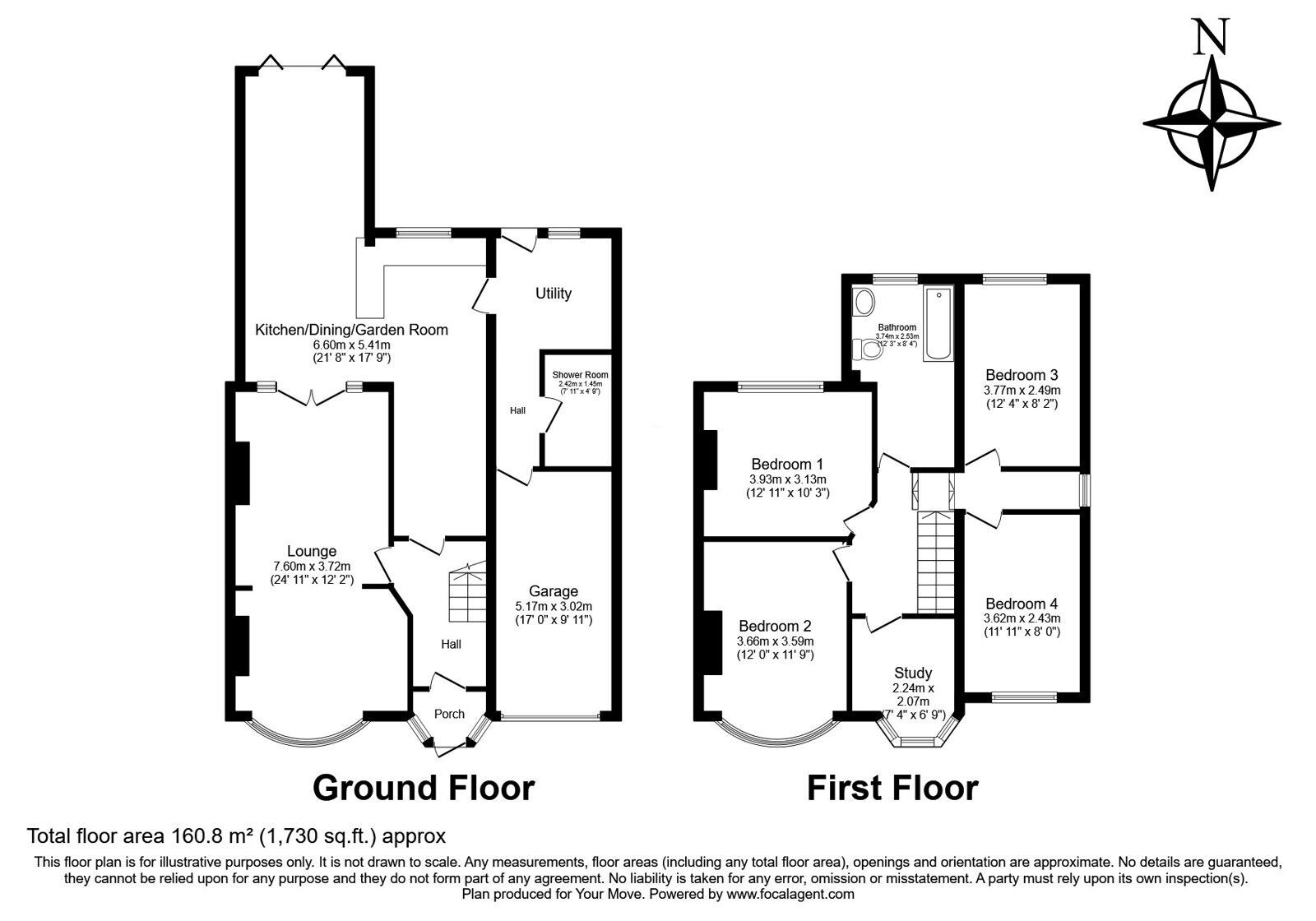 Floorplan of 5 bedroom End Terrace House for sale, Twydall Lane, Gillingham, Kent, ME8