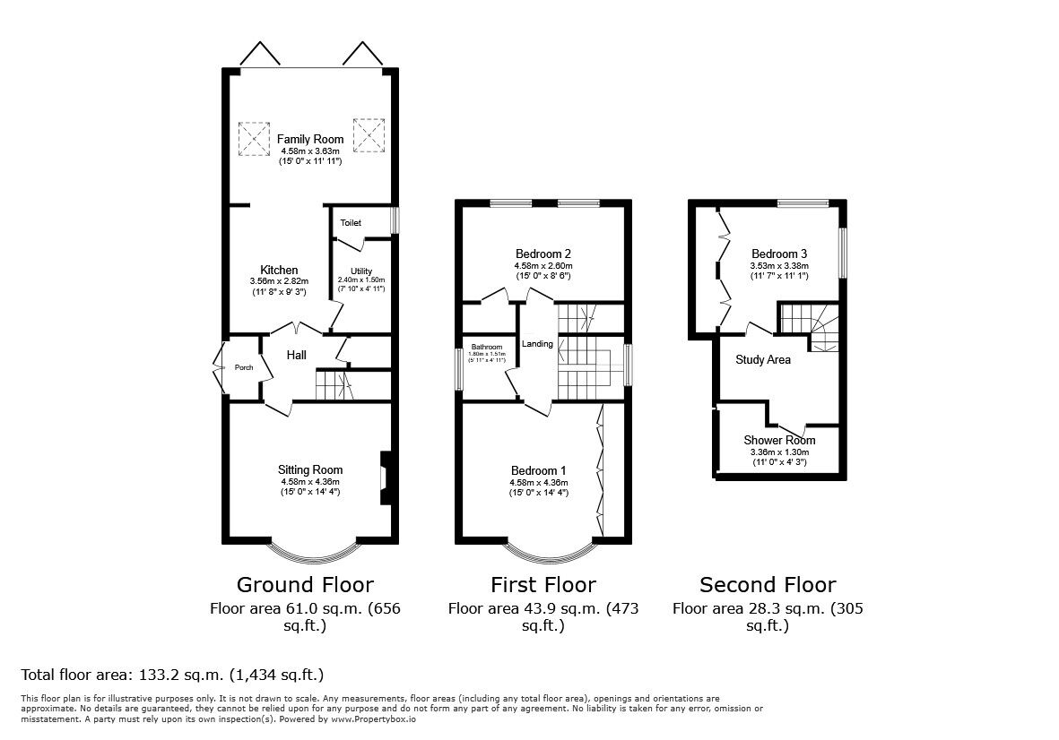 Floorplan of 3 bedroom Detached House for sale, Marshall Road, Rainham, Kent, ME8