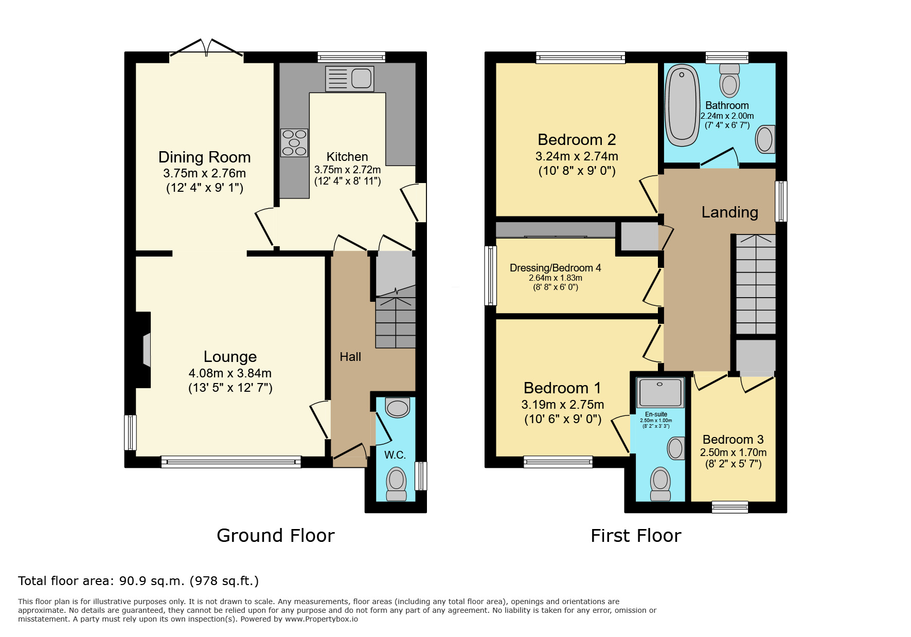 Floorplan of 4 bedroom Detached House for sale, Fellows Close,, Wigmore, Gillingham, ME8