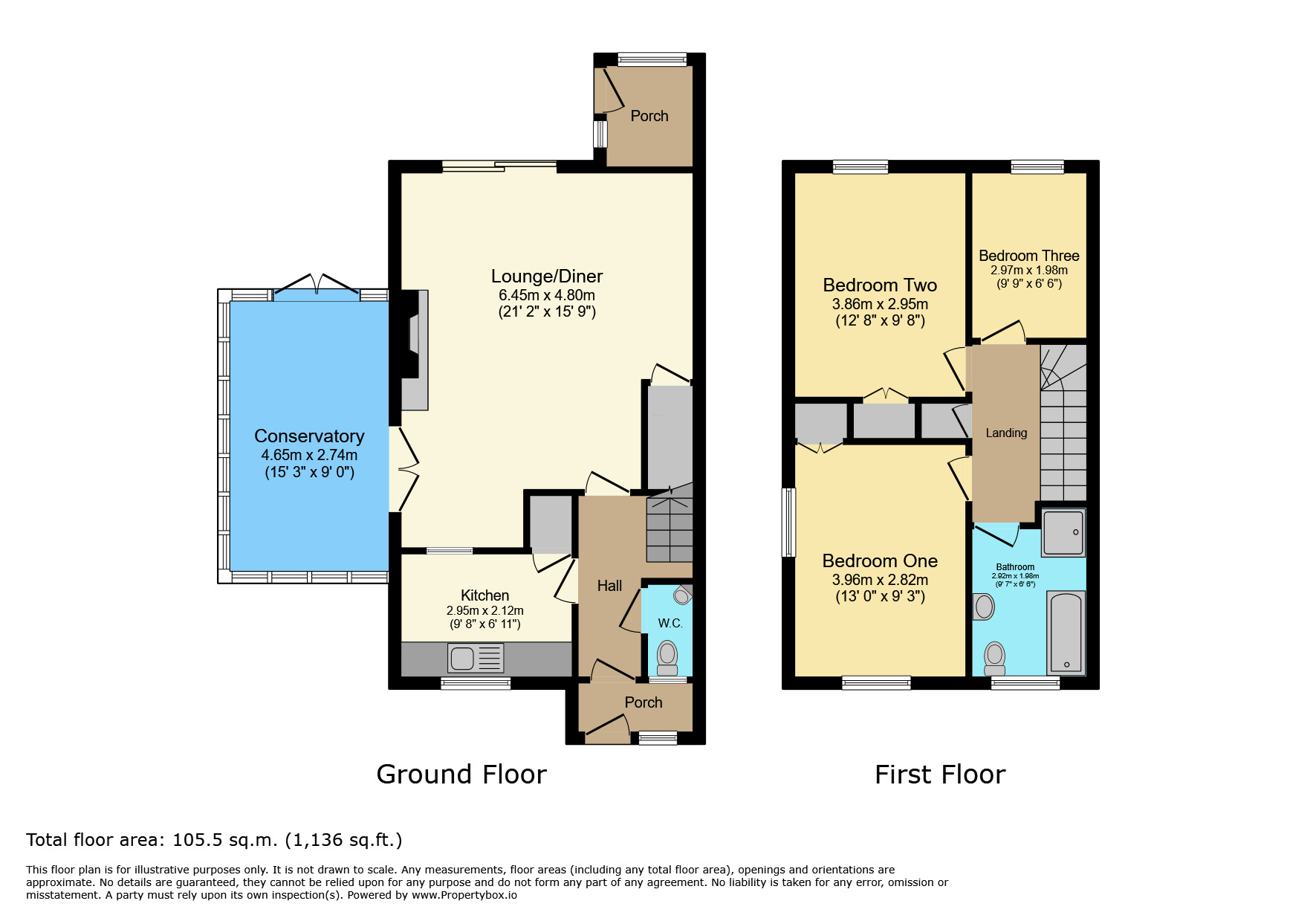 Floorplan of 3 bedroom End Terrace House for sale, Farnham Close, Rainham, Kent, ME8