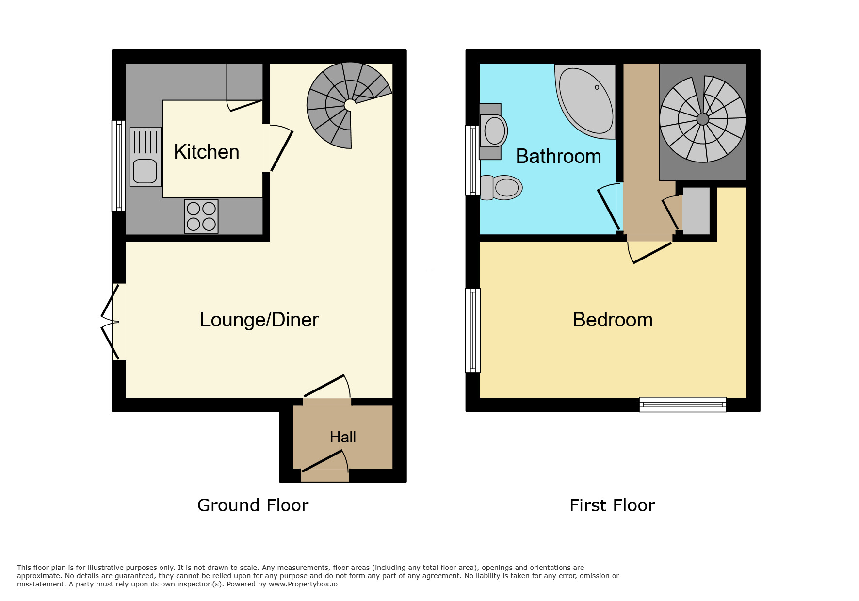 Floorplan of 1 bedroom End Terrace House for sale, Thistledown Close, Hempstead, Kent, ME7