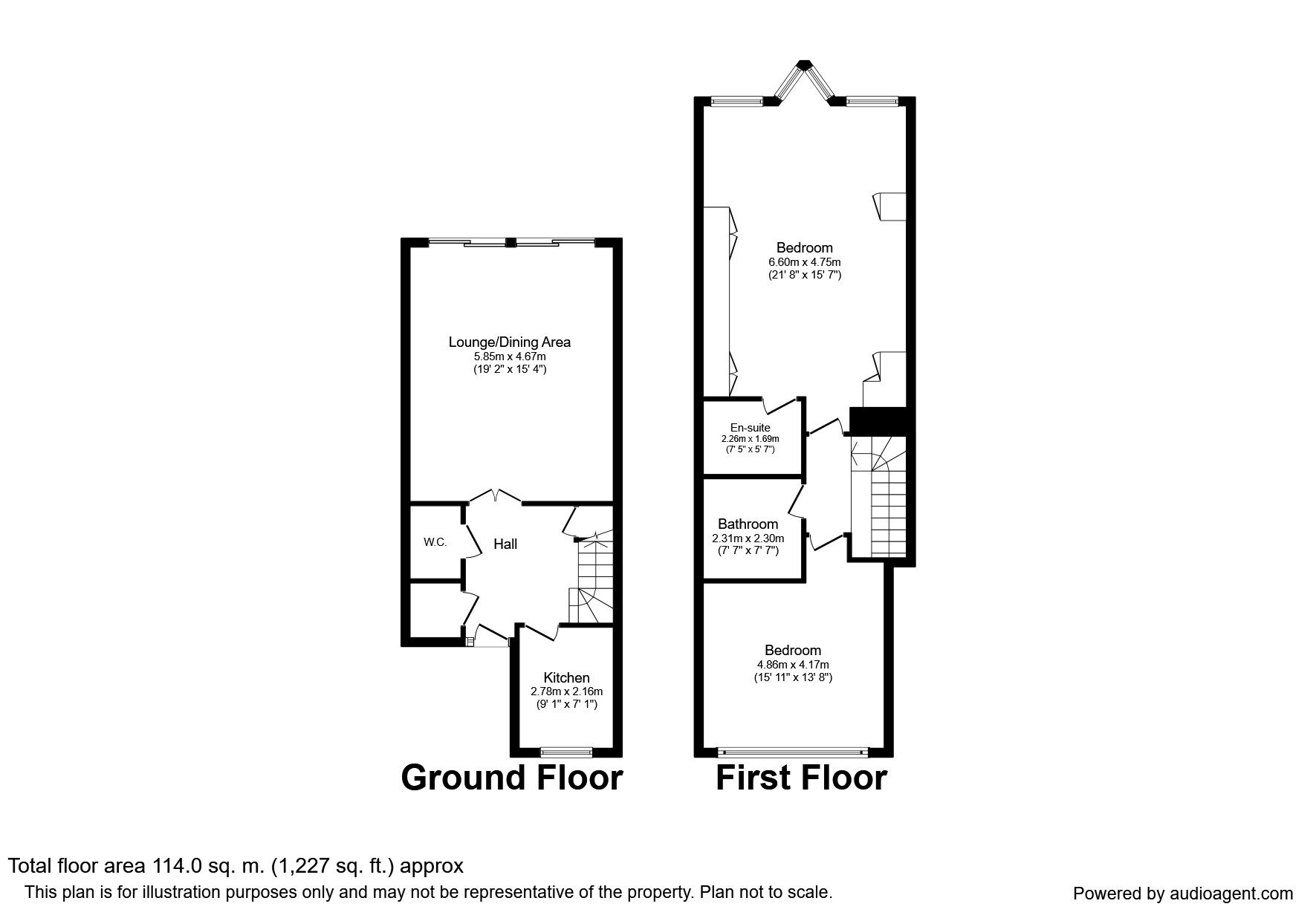 Floorplan of 2 bedroom Flat to rent, Seaford Court Esplanade, Rochester, Kent, ME1
