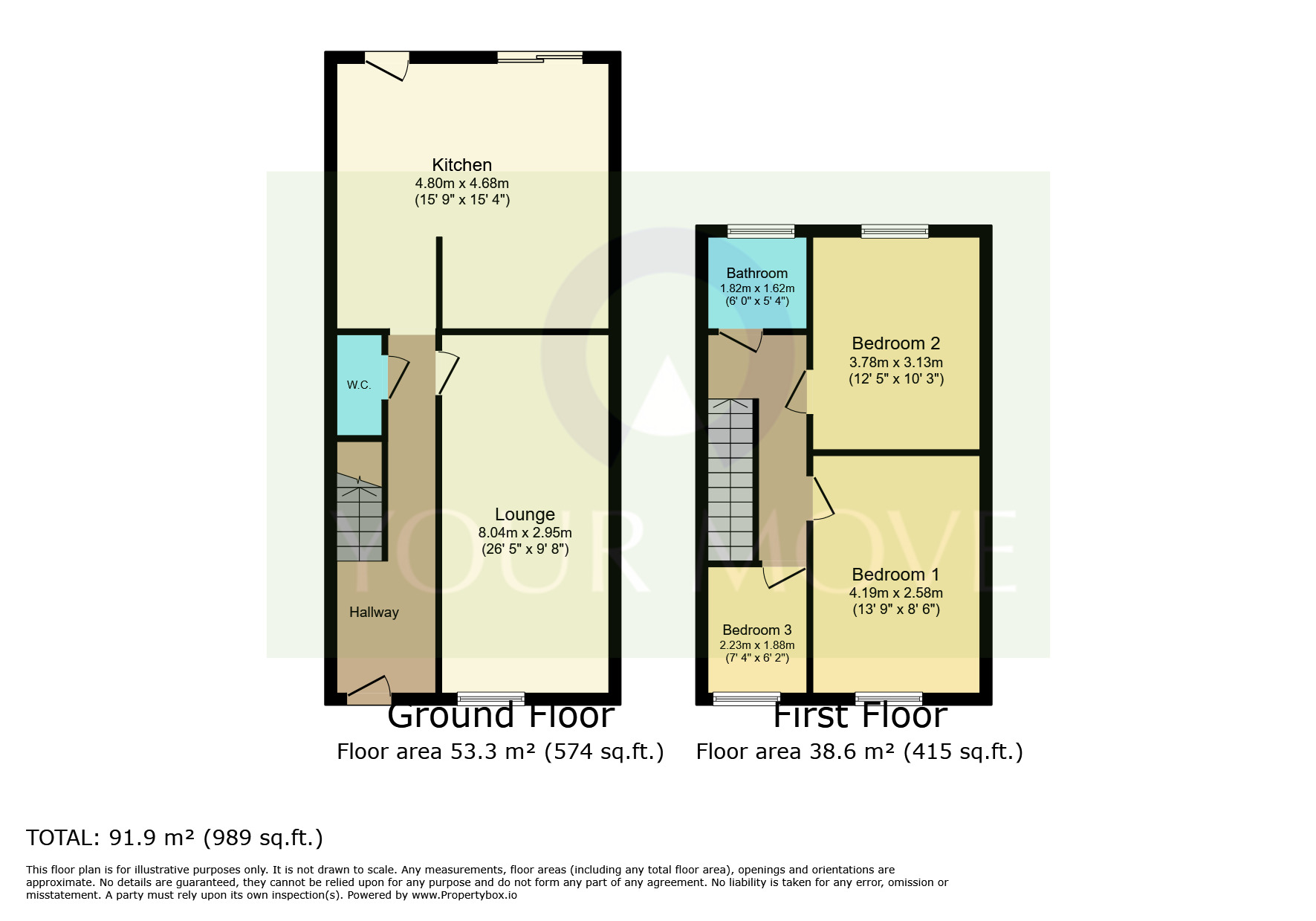 Floorplan of 3 bedroom Semi Detached House for sale, Allington Drive, Rochester, Kent, ME2