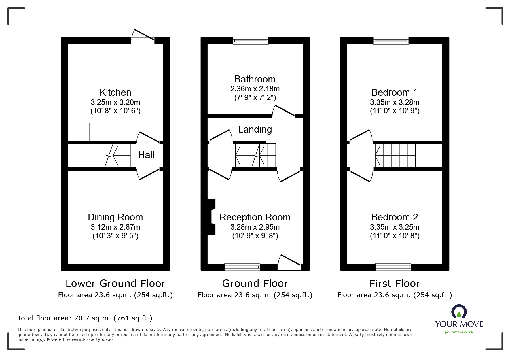 Floorplan of 2 bedroom Mid Terrace House for sale, Borstal Street, Rochester, Kent, ME1