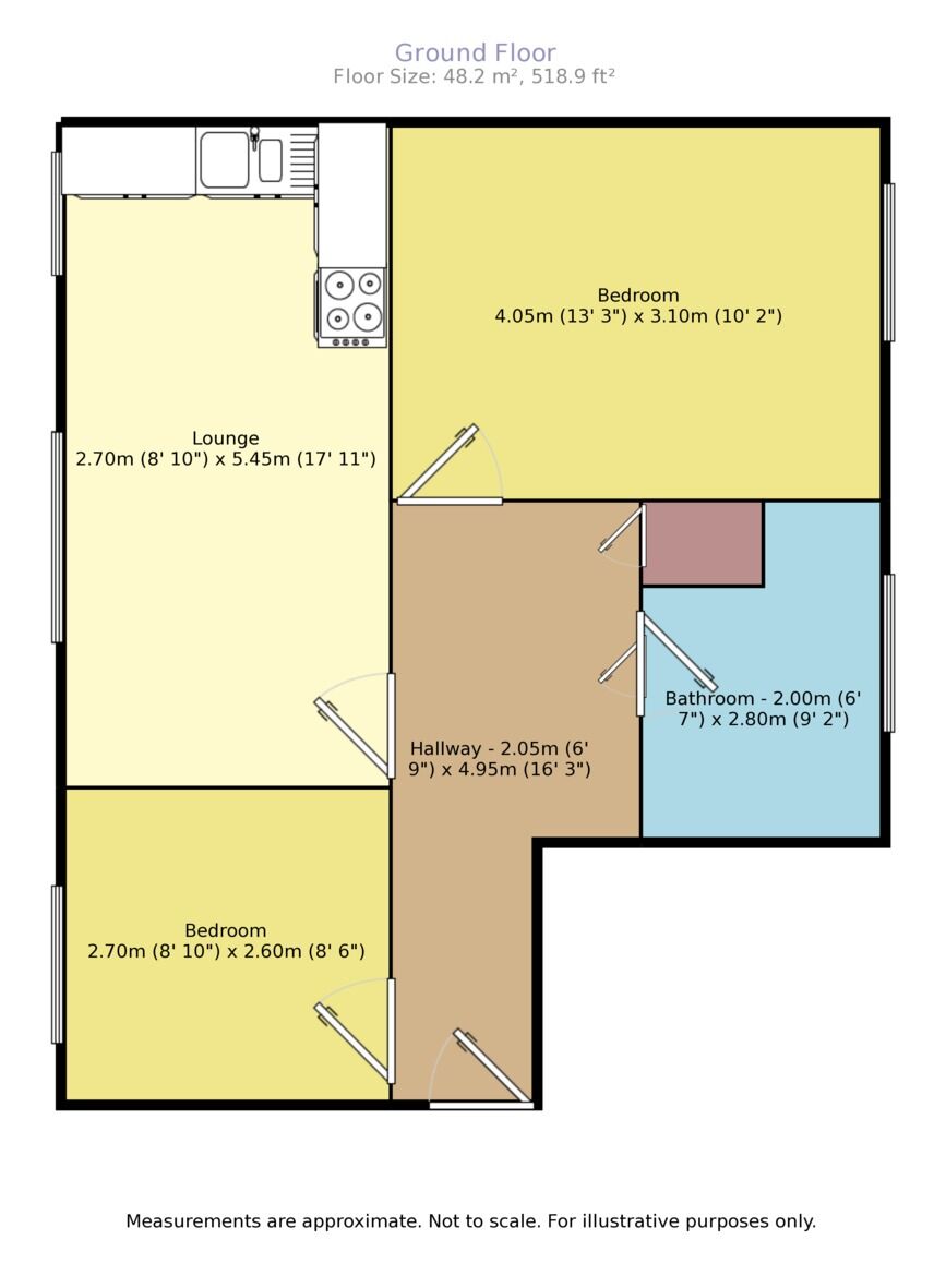 Floorplan of 2 bedroom Flat to rent, High Street, Rochester, Kent, ME1