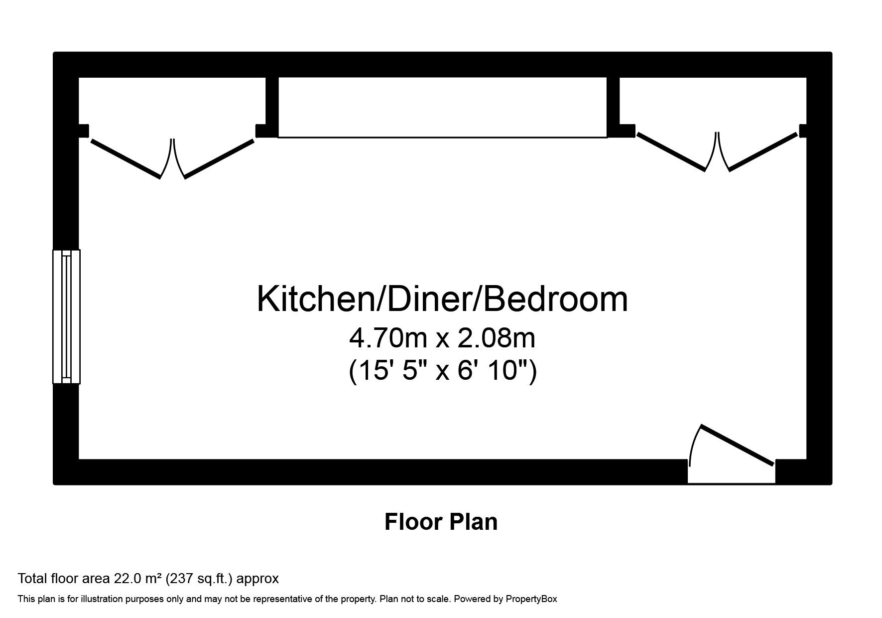Floorplan of 1 bedroom Property to rent, High Street, Rochester, Kent, ME1