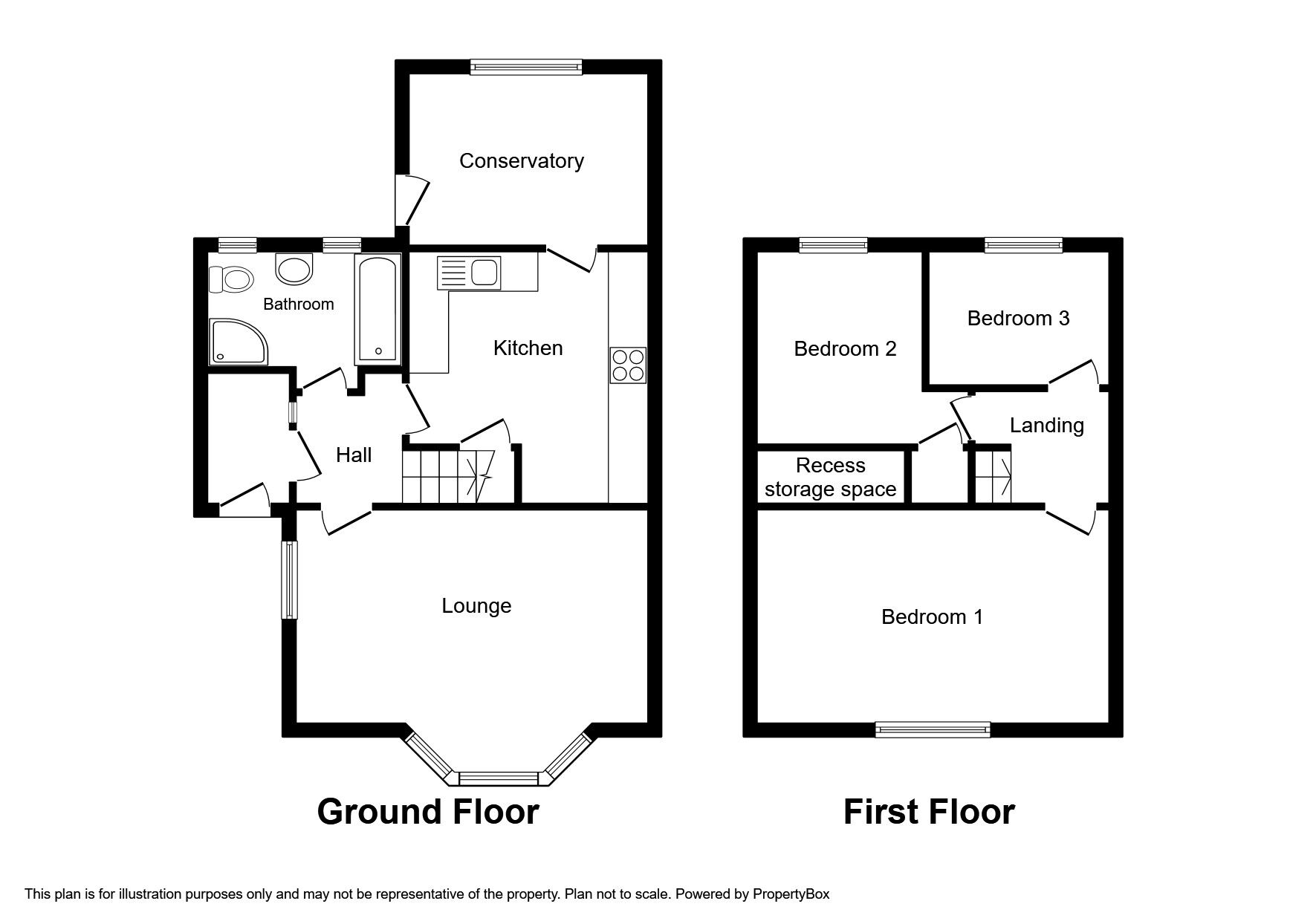 Floorplan of 3 bedroom Semi Detached House to rent, Copperfield Road, Rochester, Kent, ME1
