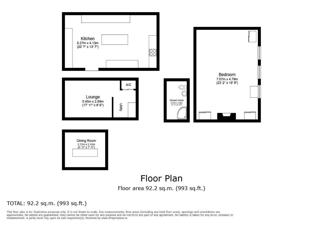 Floorplan of 1 bedroom Room to rent, High Street, Rochester, Kent, ME1