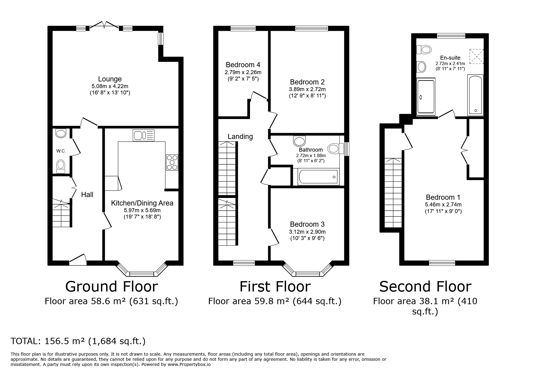 Floorplan of 4 bedroom Semi Detached House for sale, Lillymonte Drive, Rochester, Kent, ME1