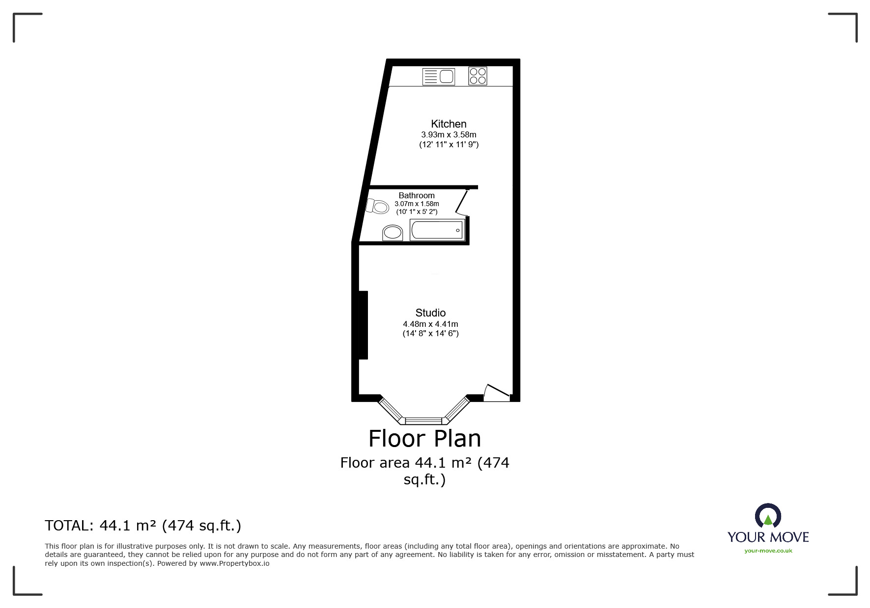 Floorplan of Flat to rent, Maidstone Road, Chatham, Kent, ME4