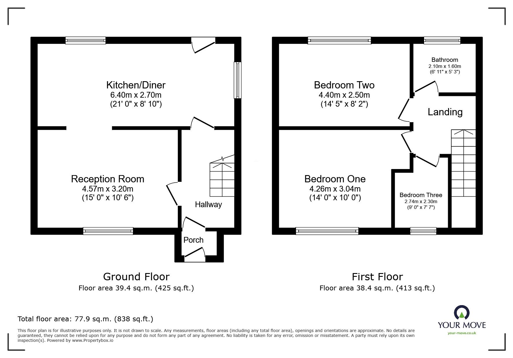 Floorplan of 3 bedroom Semi Detached House for sale, Windward Road, Rochester, Kent, ME1