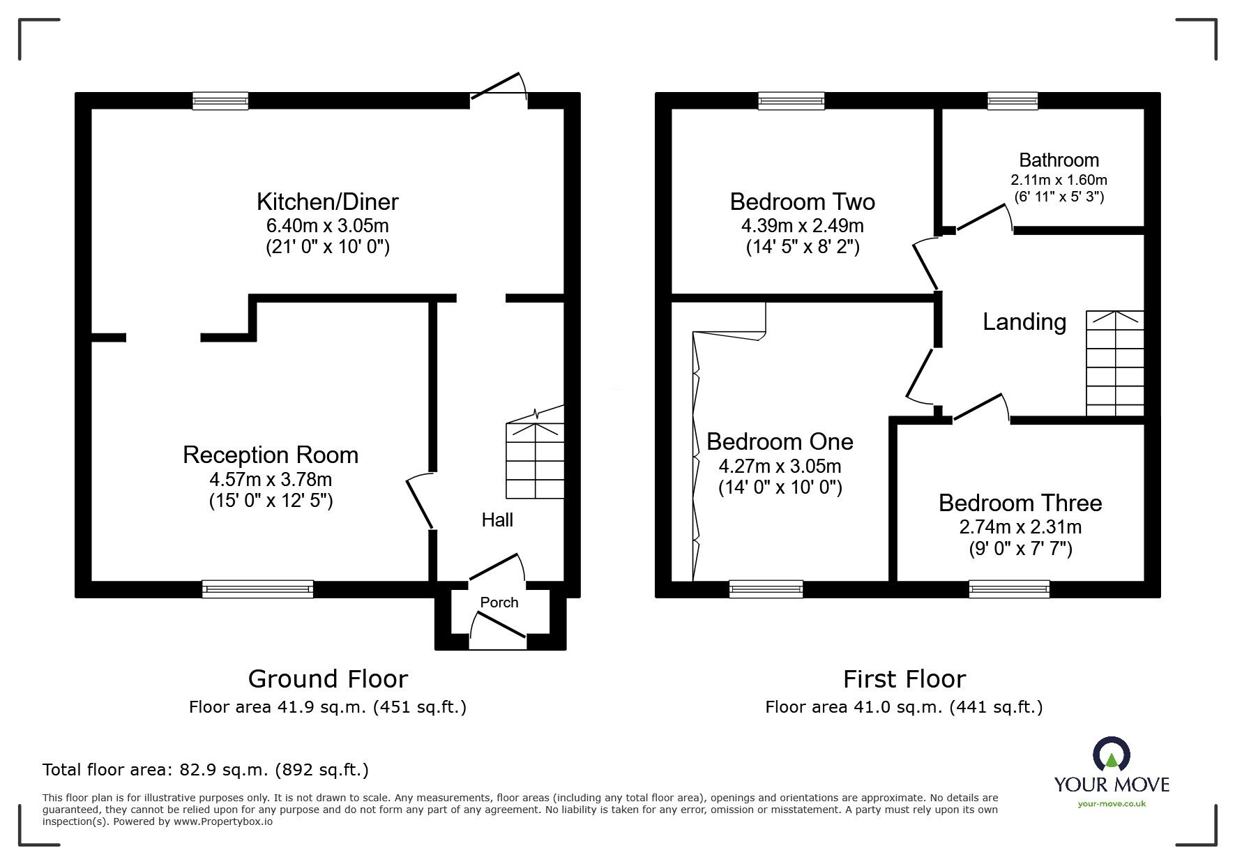 Floorplan of 3 bedroom Semi Detached House for sale, Windward Road, Rochester, Kent, ME1