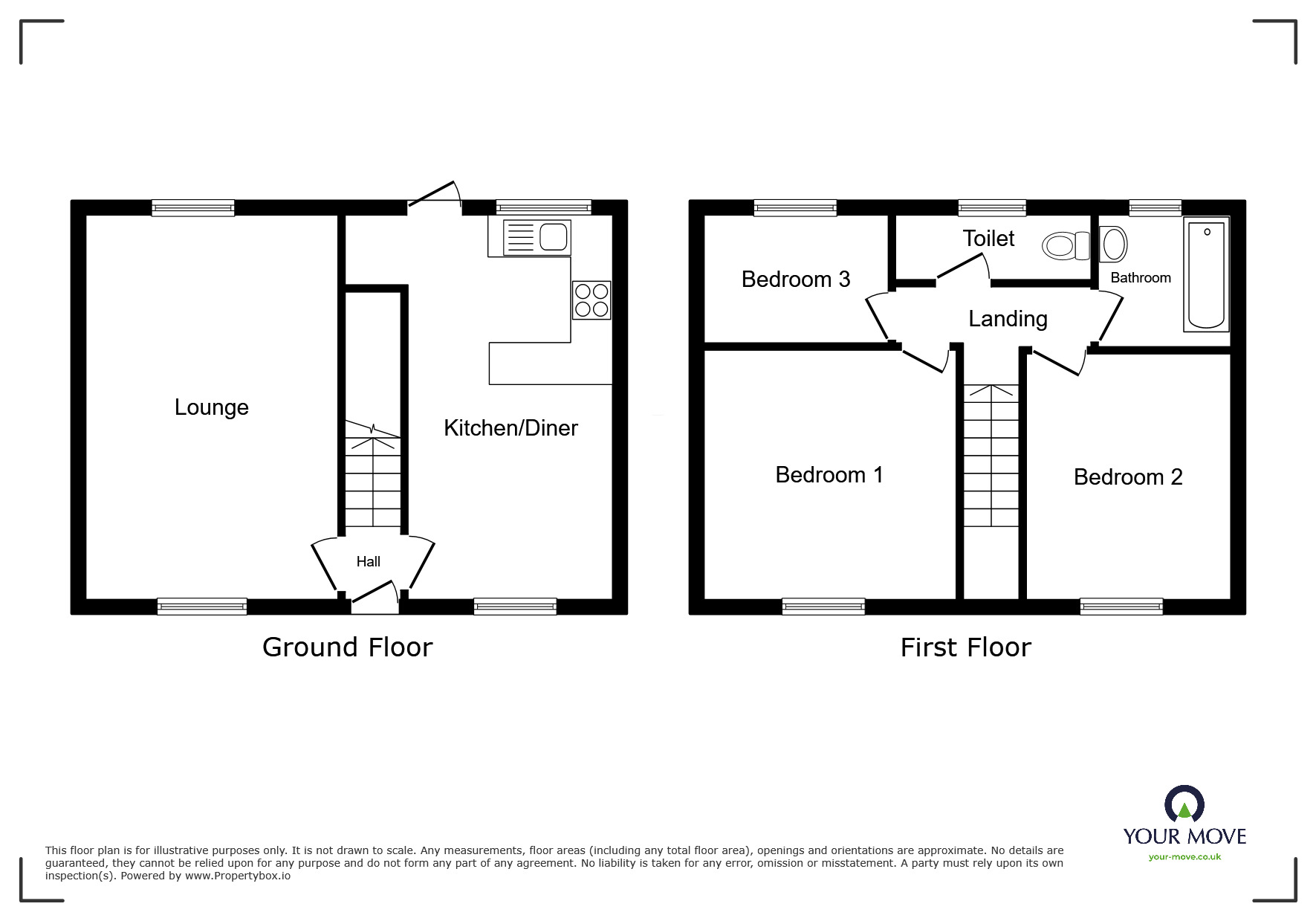 Floorplan of 3 bedroom Semi Detached House to rent, Albatross Avenue, Rochester, Kent, ME2