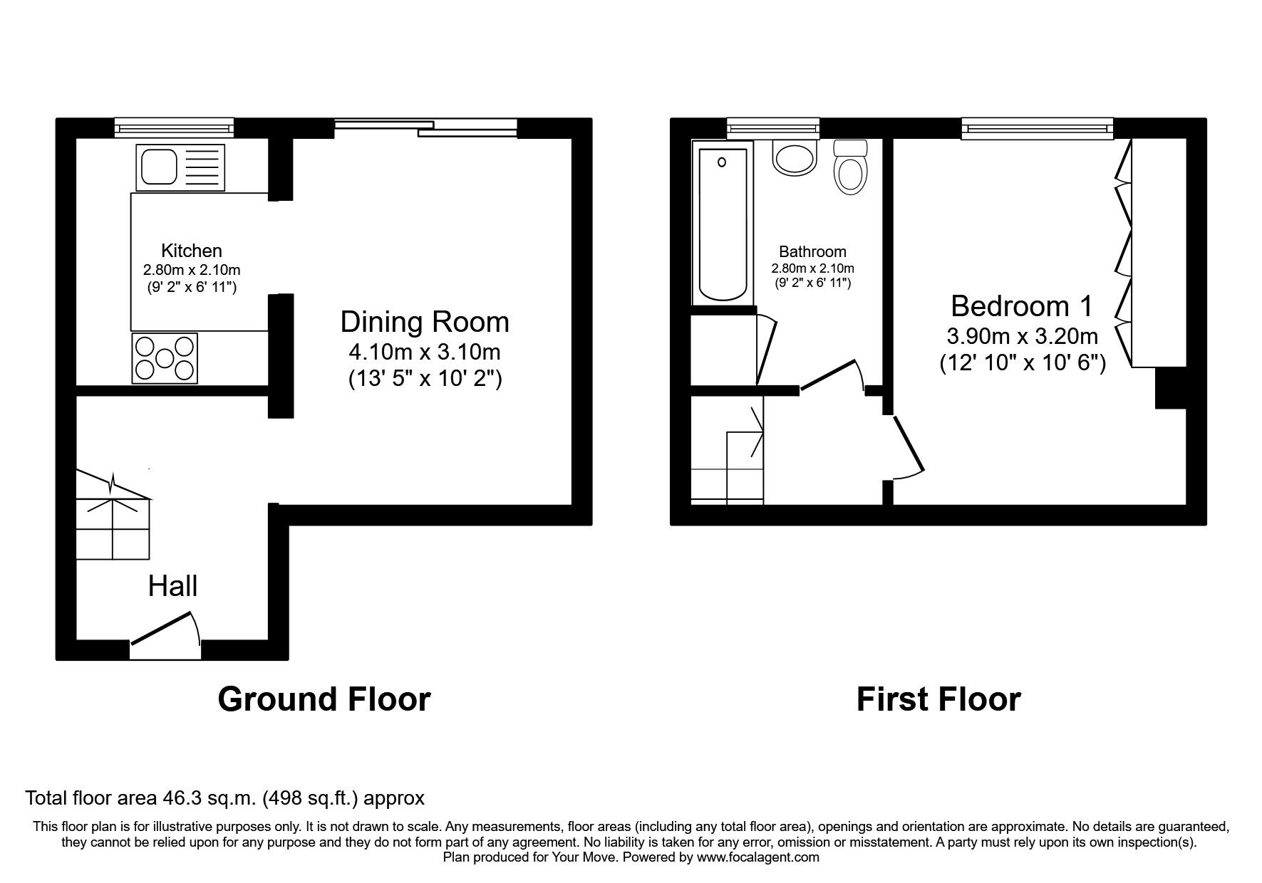 Floorplan of 1 bedroom  Room to rent, Harvel Avenue, Rochester, Kent, ME2