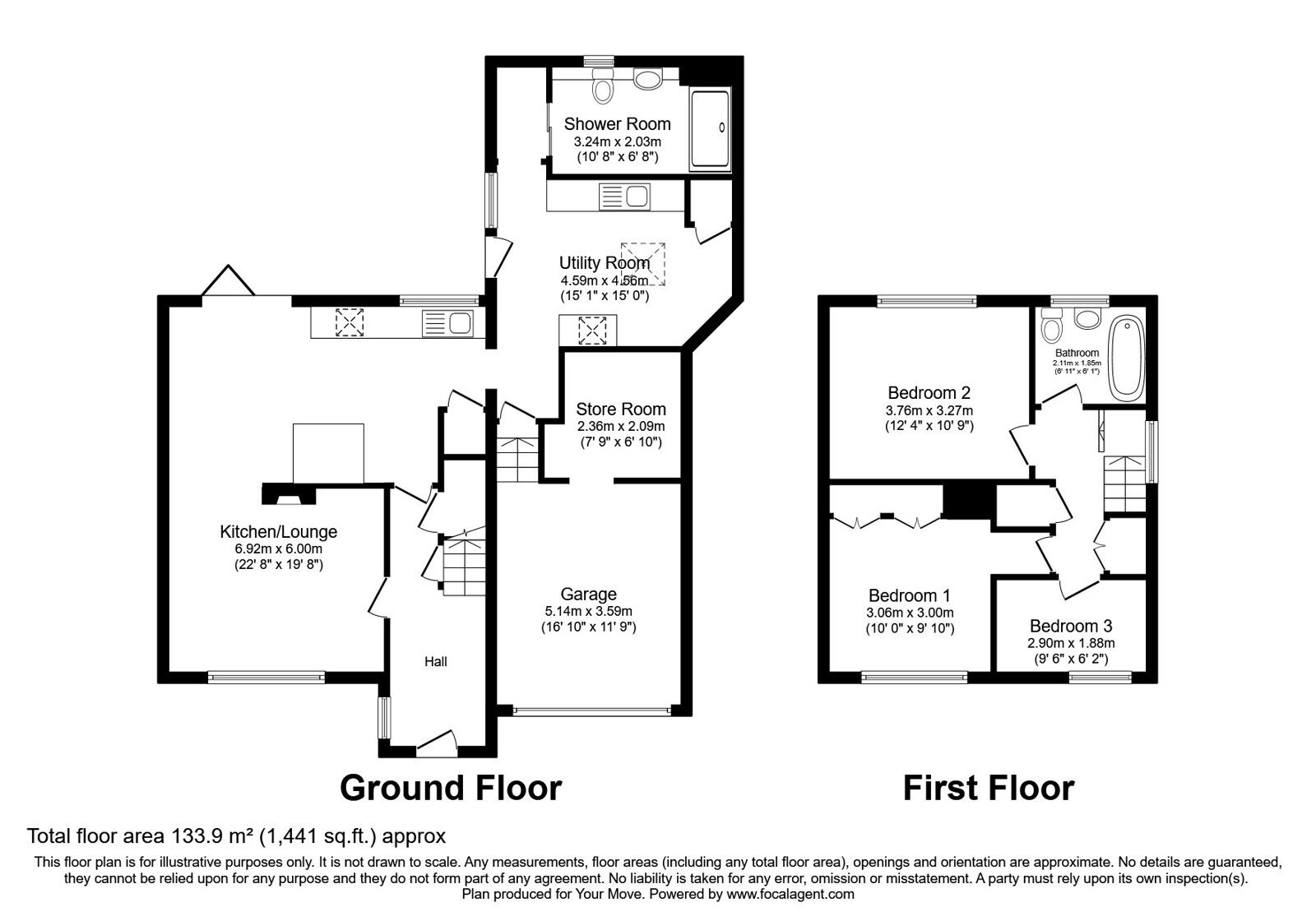 Floorplan of 3 bedroom Semi Detached House for sale, Castle Street, Upnor, Kent, ME2