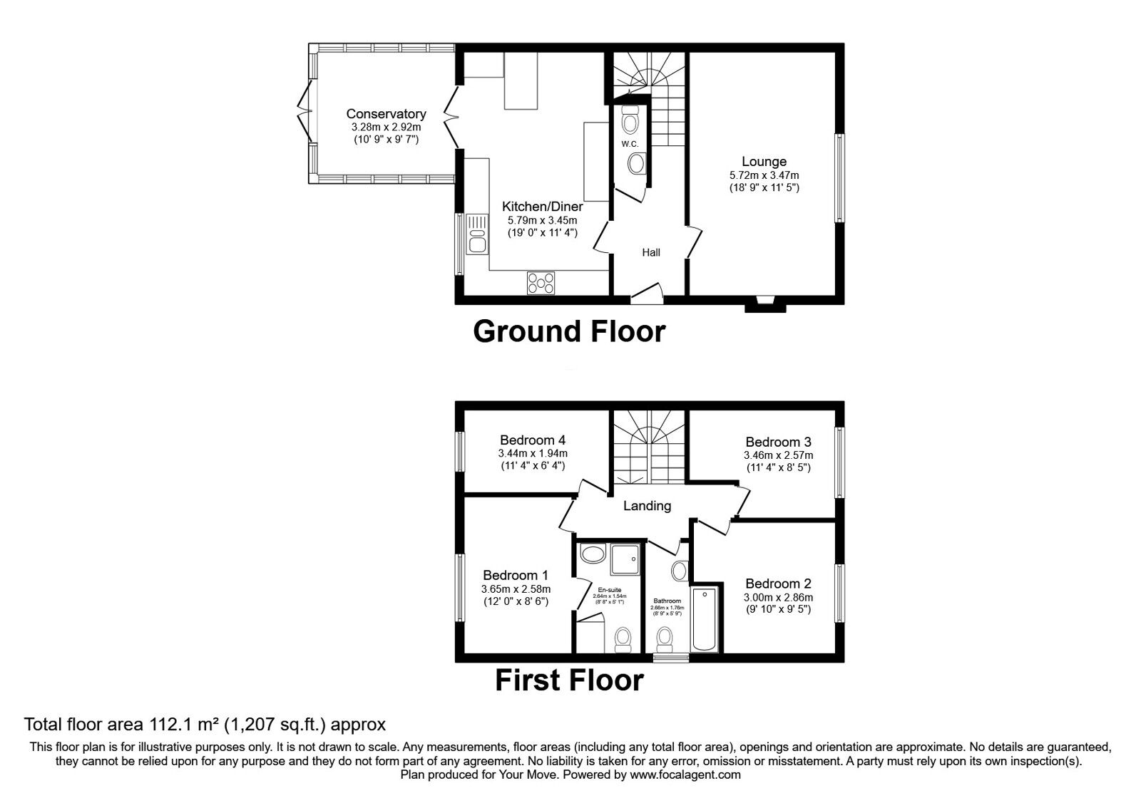 Floorplan of 4 bedroom Detached House for sale, High Street, Wouldham, Kent, ME1